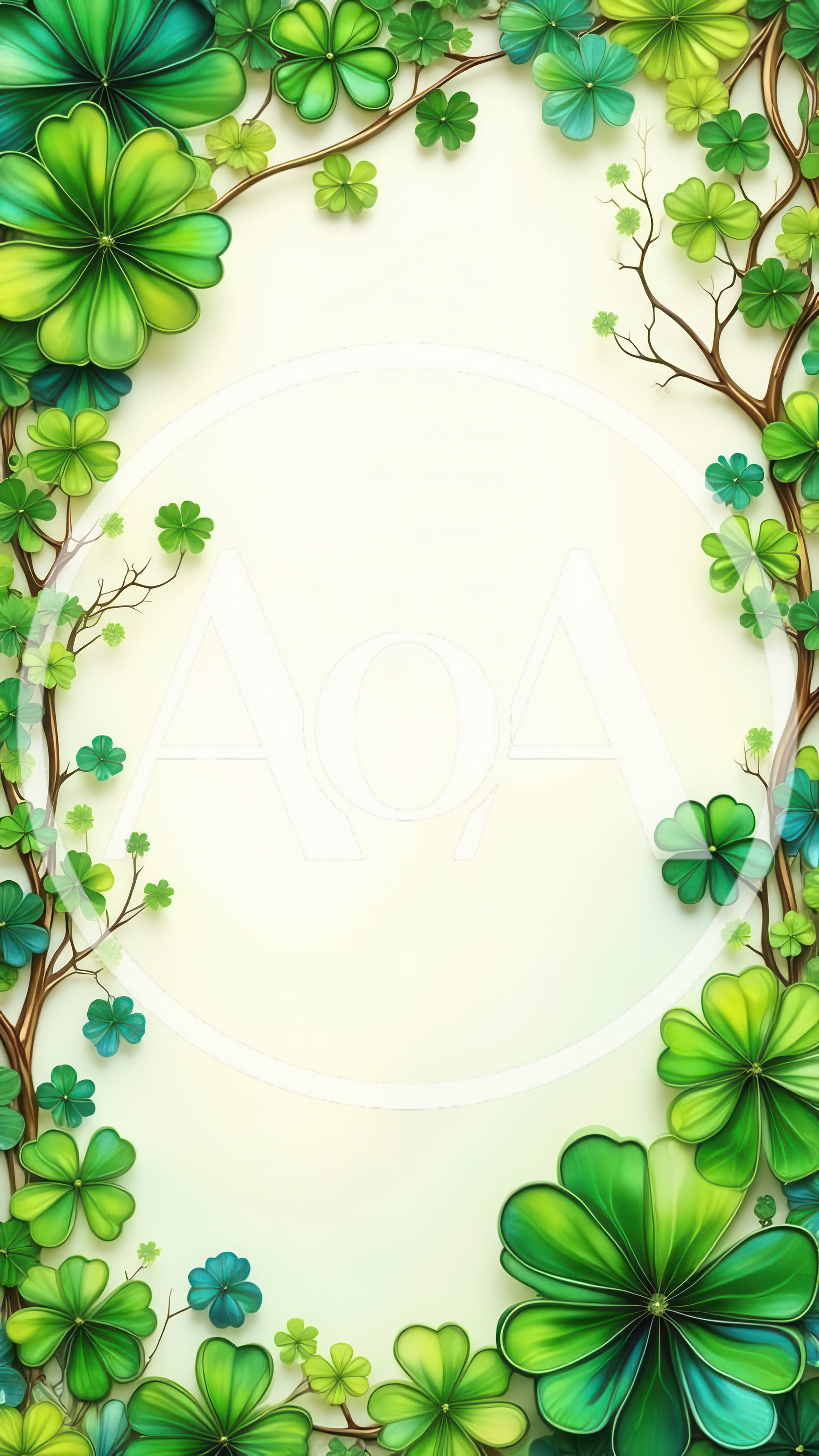 St Patrick Day Clover Border Frame
