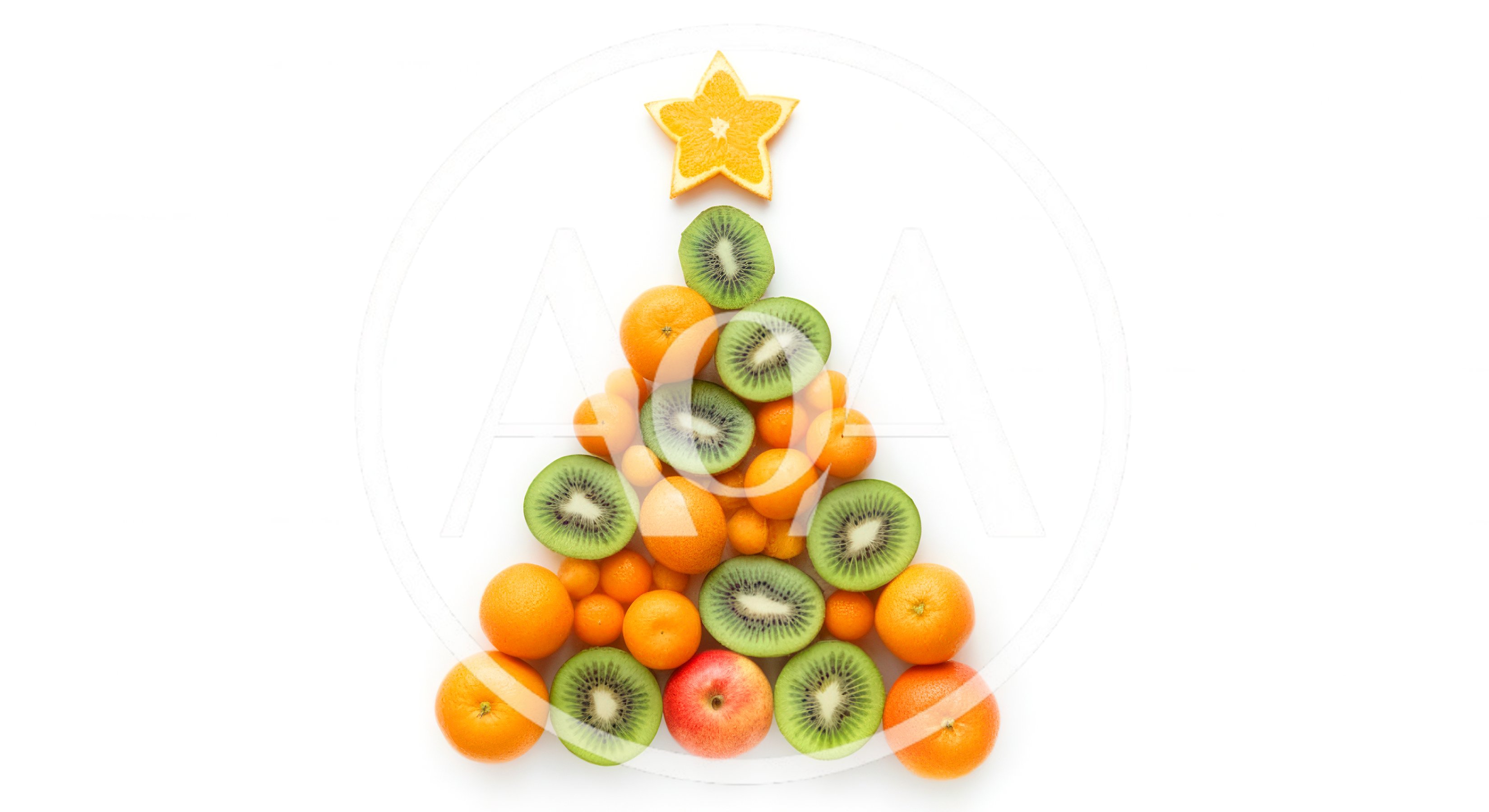 Christmas Tree Made Of Fresh Fruits