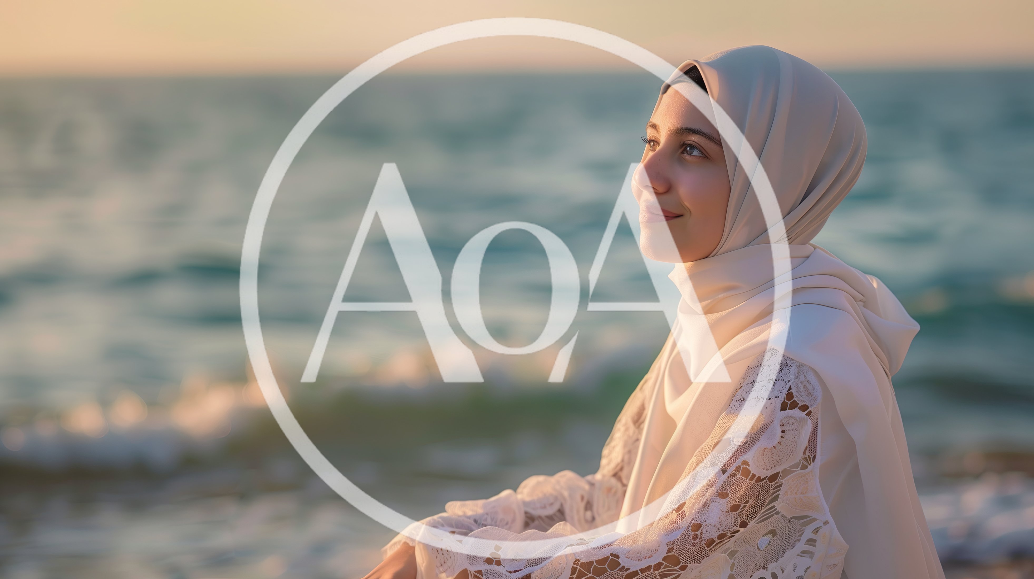 Young Woman Wearing Hijab Smiling At The Beach