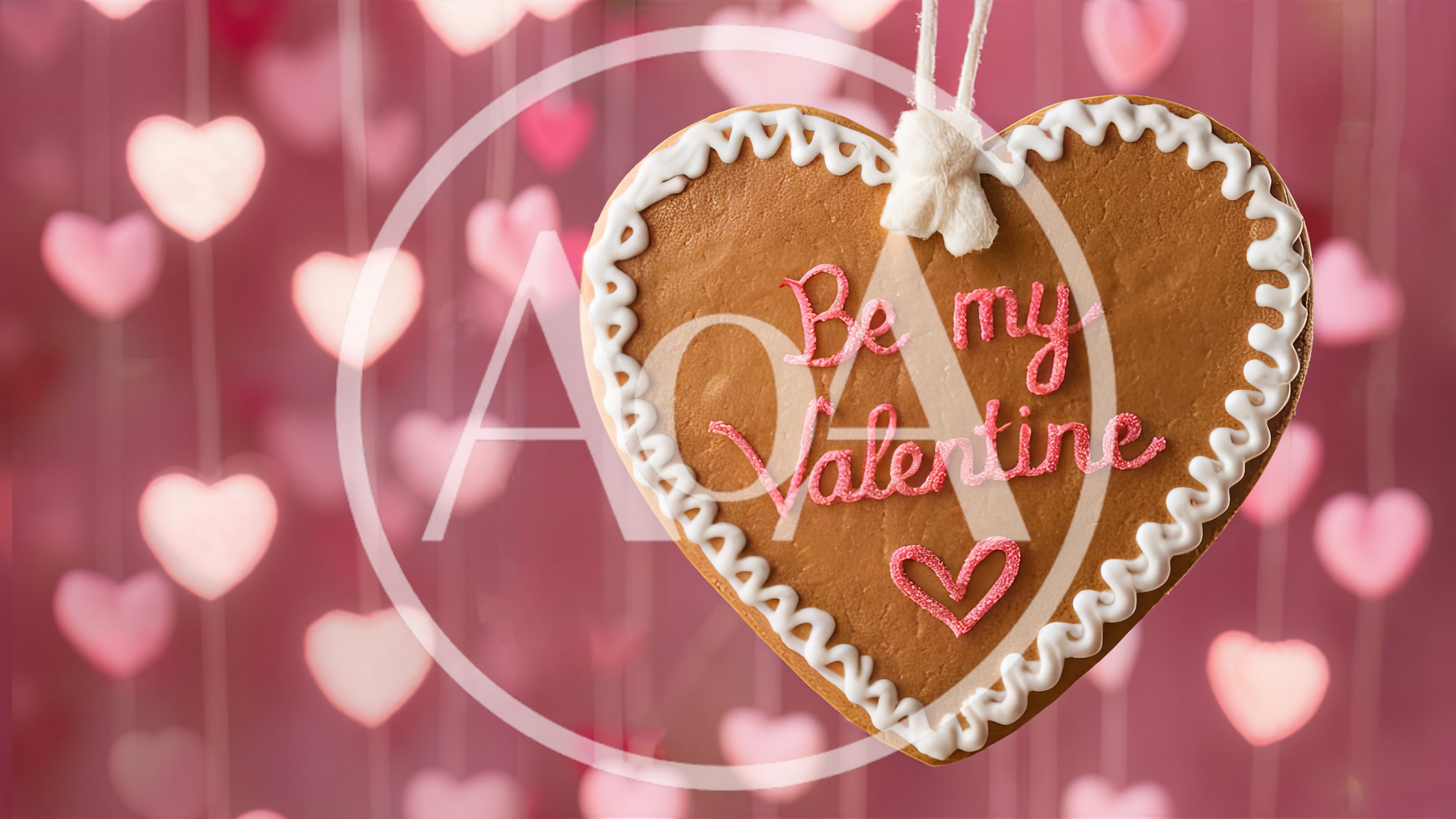 Heart Shaped Gingerbread Cookie With Valentine Message