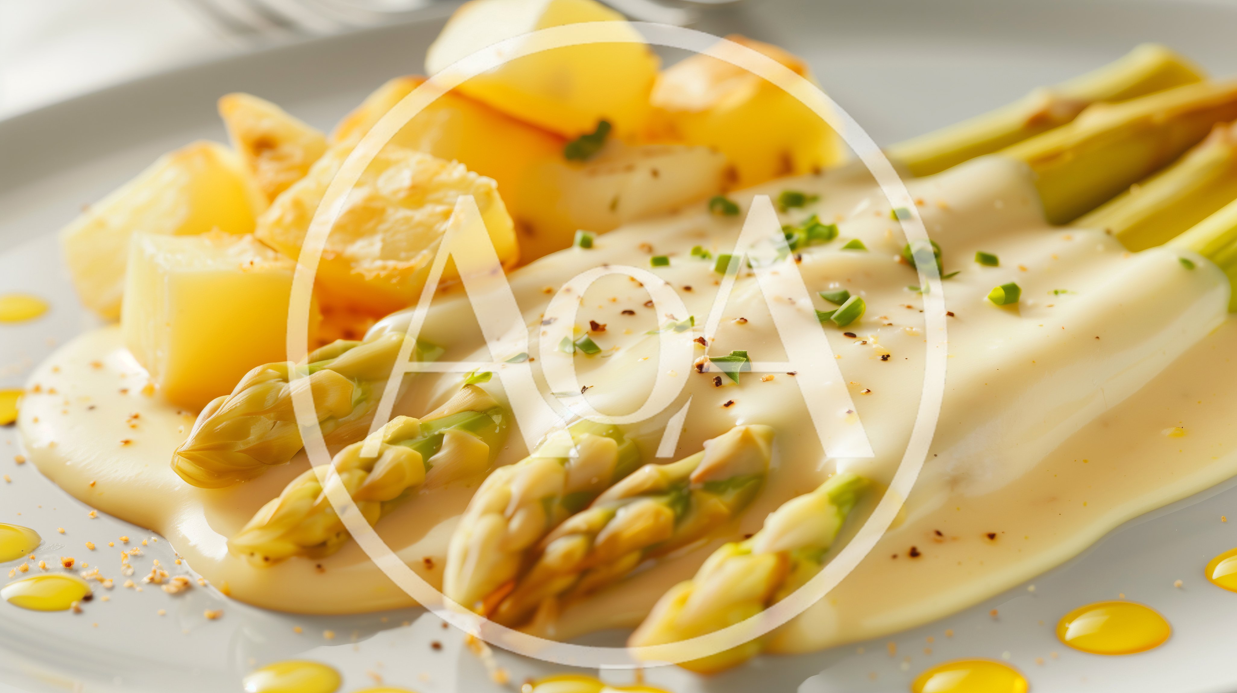 Asparagus With Hollandaise Sauce And Roasted Potatoes