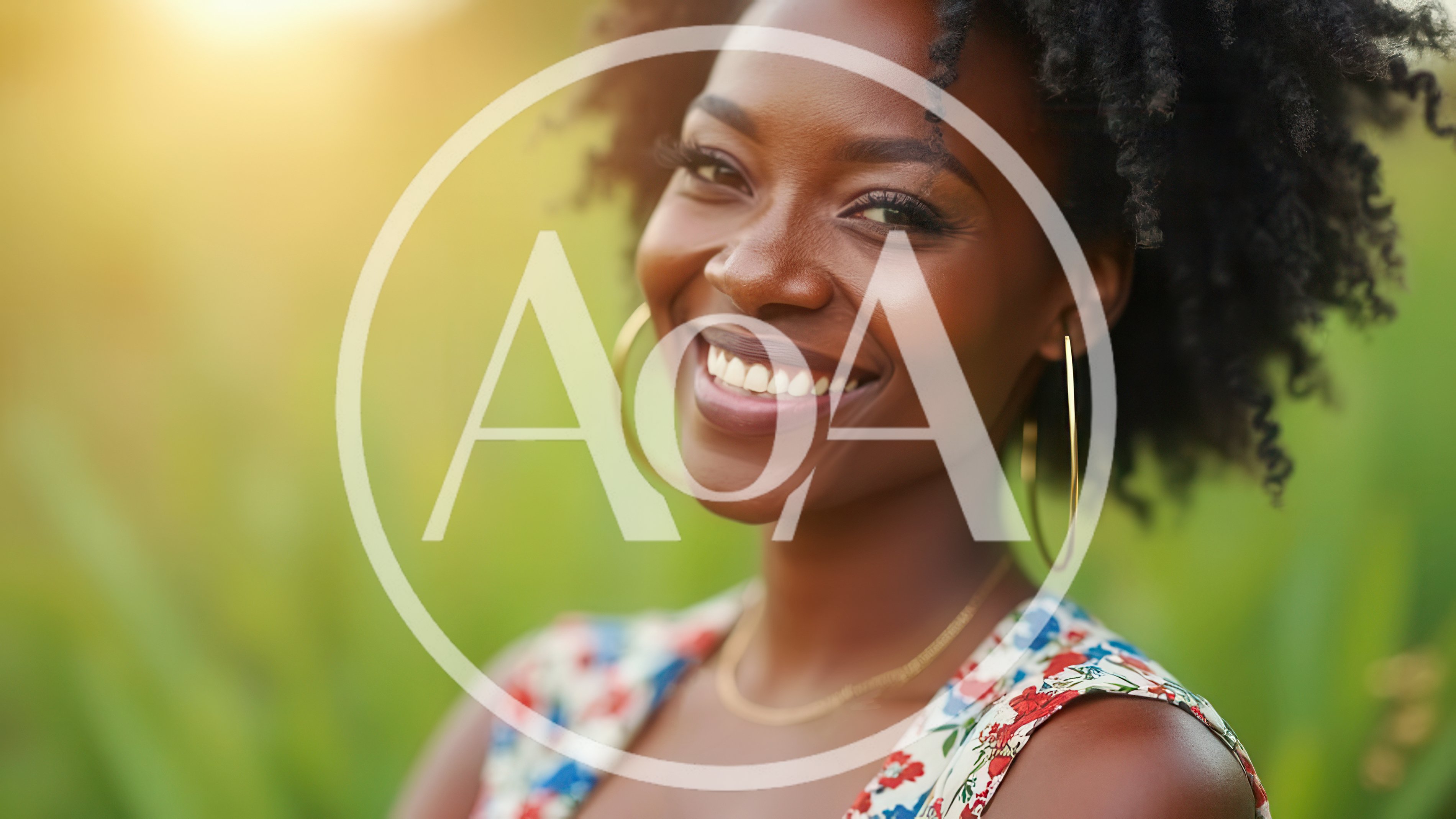 Smiling Young Black Woman Outdoors