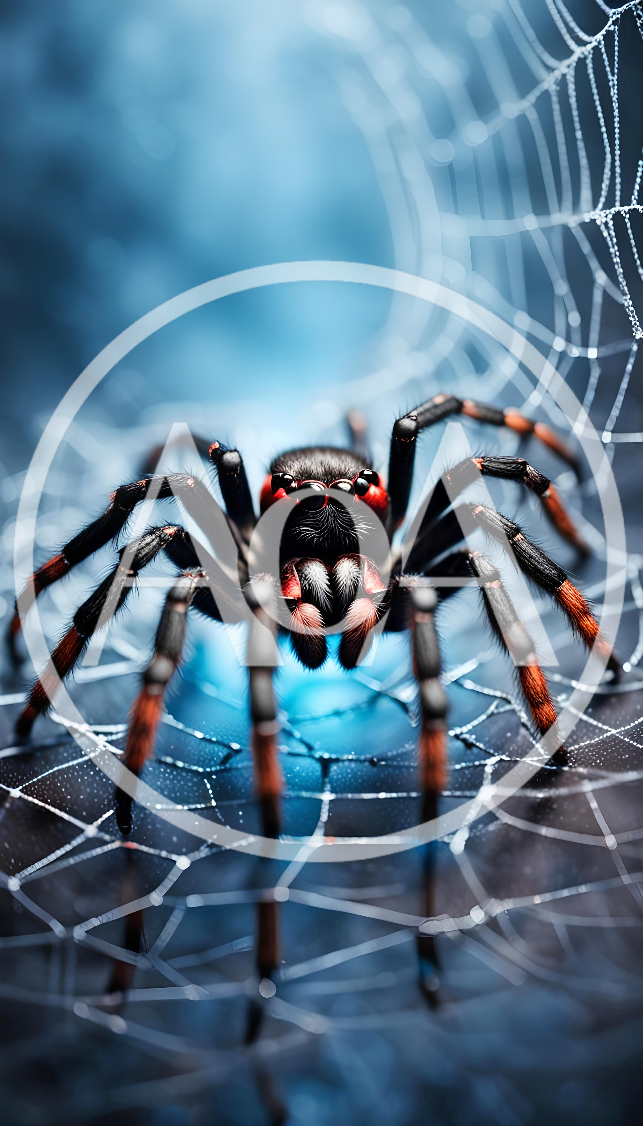 Macro Close Up Of A Red And Black Spider