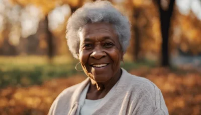 Portrait Of A Smiling Elderly African American Woman