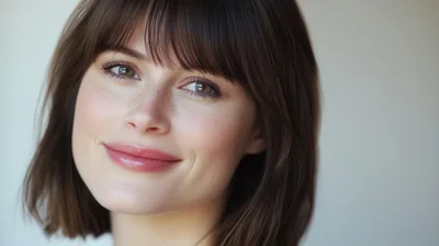 Portrait Of A Young Woman With Brown Hair