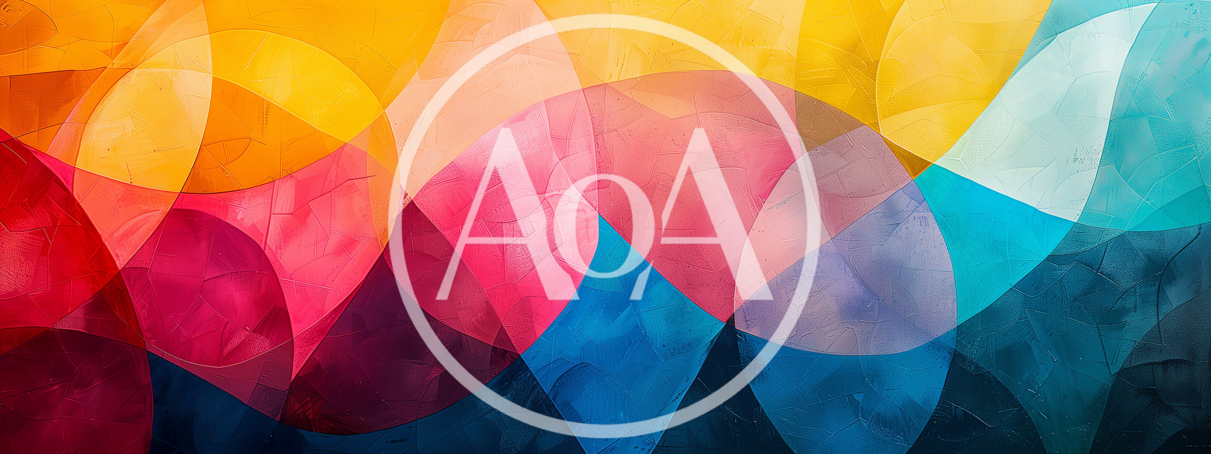 Abstract Geometric Background With Vibrant Overlapping Color Shapes