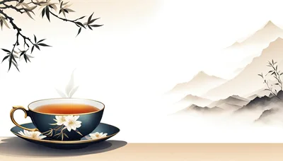 Elegant Tea Cup With Traditional Chinese Landscape Art