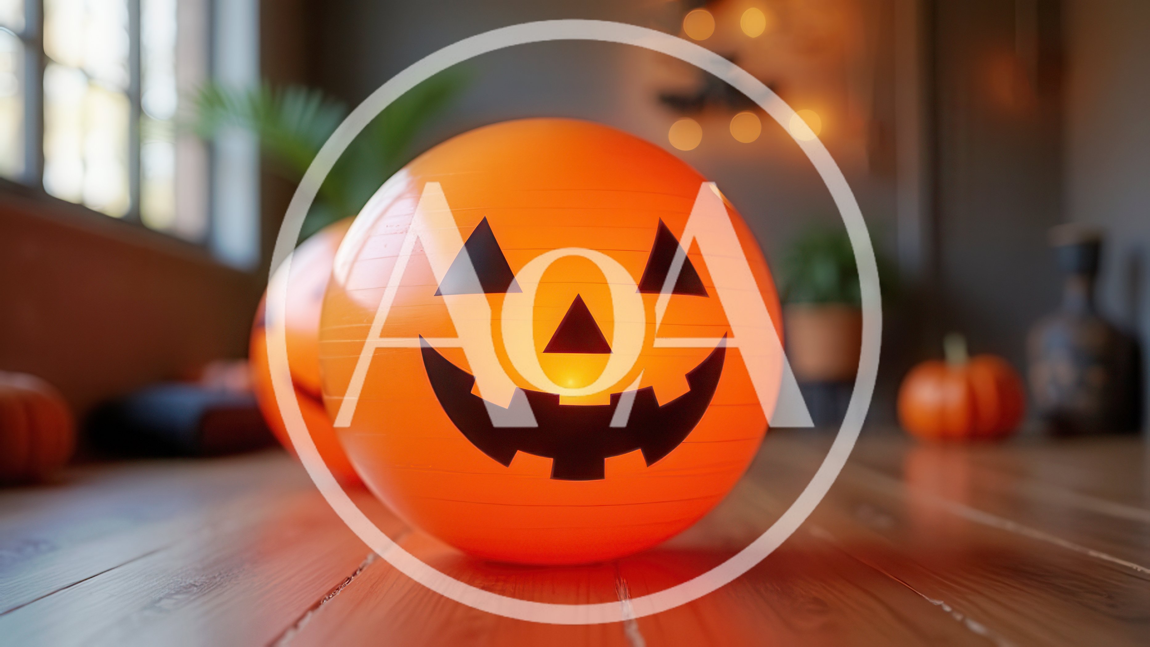 Halloween Jack O Lantern Exercise Ball Decoration