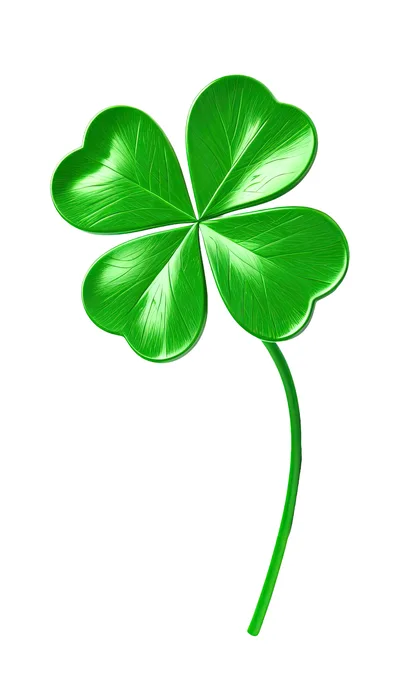 Four Leaf Clover Isolated On White Background