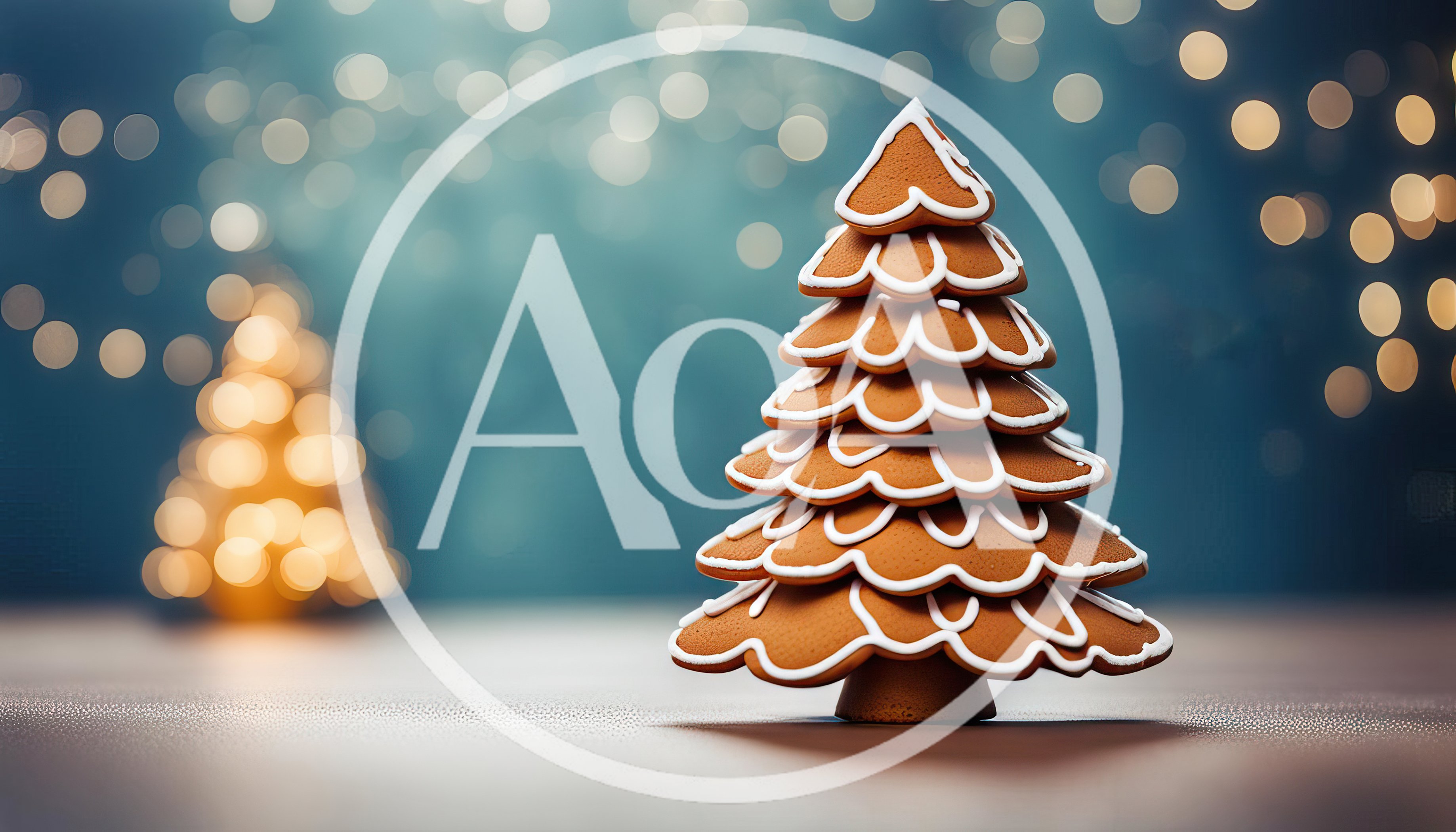 Gingerbread Christmas Tree Cookie On A Table