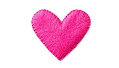 Pink Faux Fur Heart Shaped Pillow