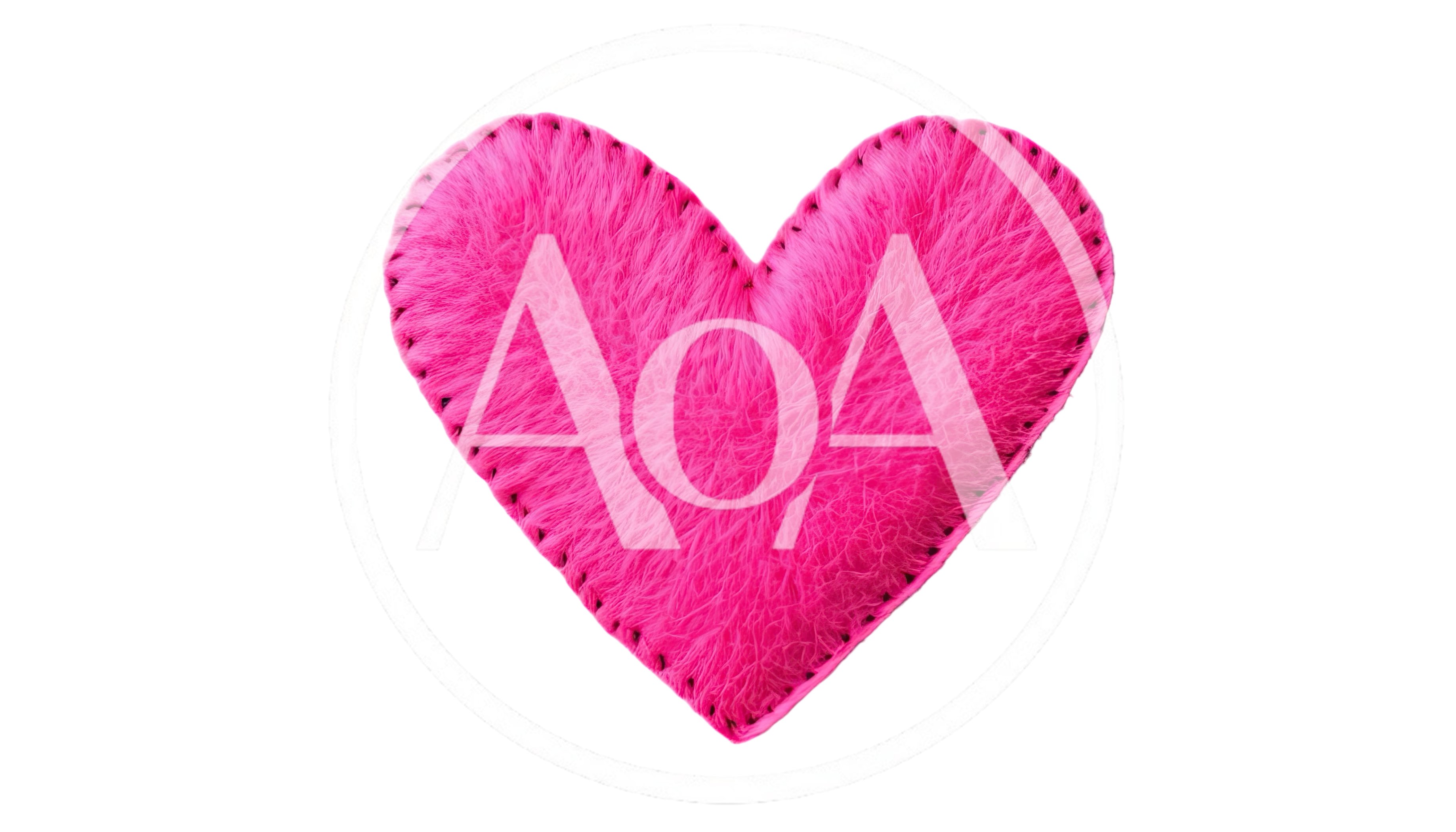 Pink Faux Fur Heart Shaped Pillow