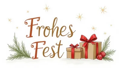 Frohes Fest Christmas Greeting Card Illustration