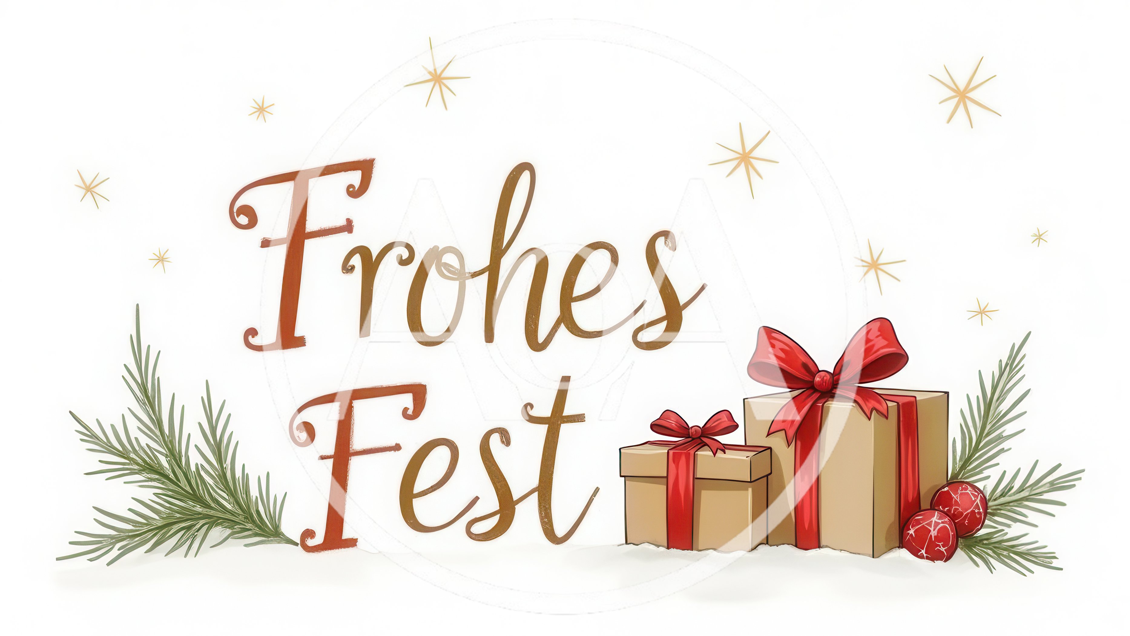 Frohes Fest Christmas Greeting Card Illustration