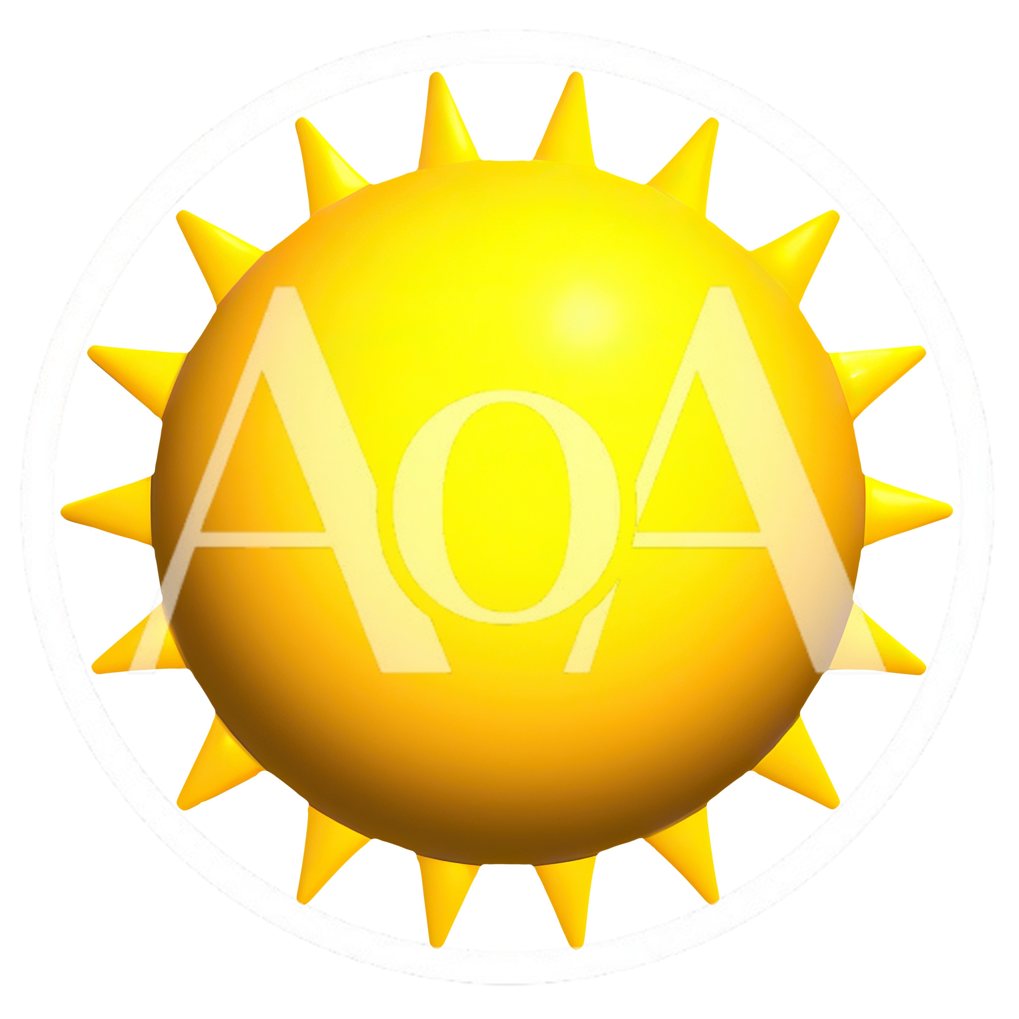 3D Rendered Yellow Sun Icon On White Background