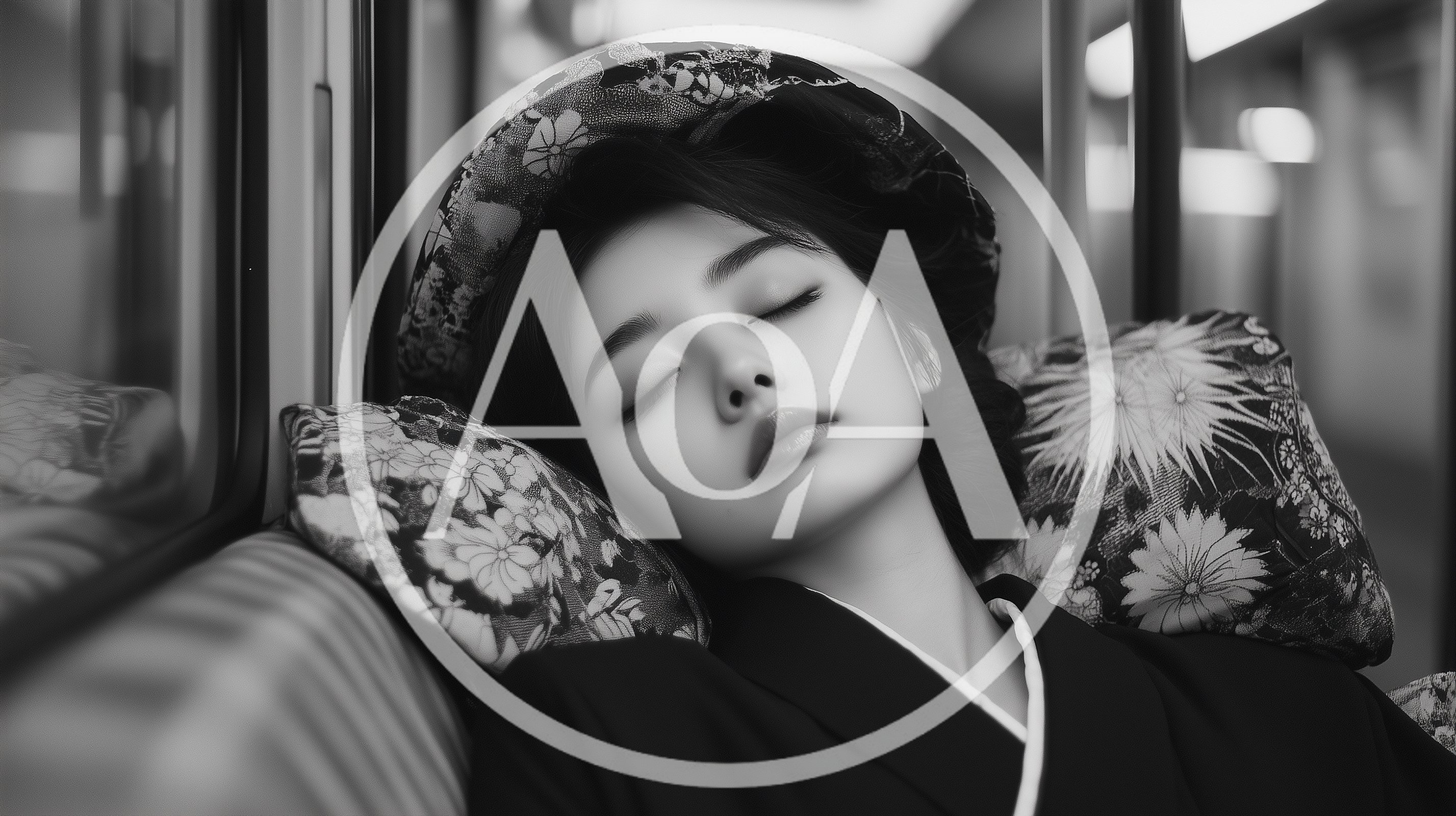 Young Woman Sleeping Peacefully On A Train