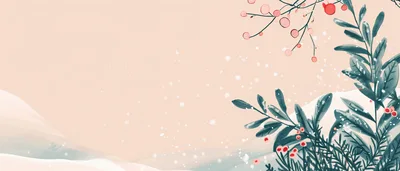Winter Holiday Background With Berries And Foliage
