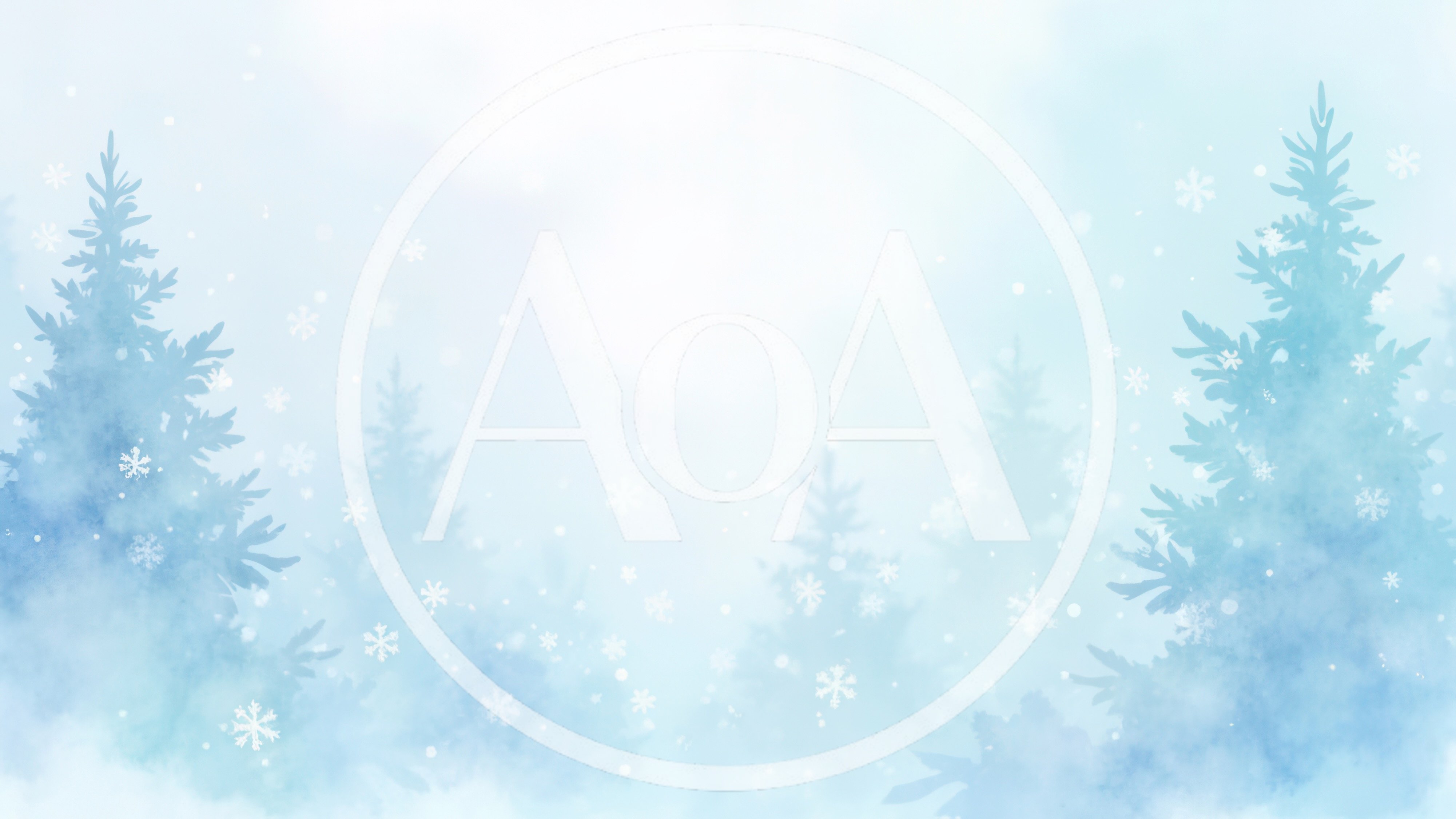 Winter Forest Background With Falling Snowflakes
