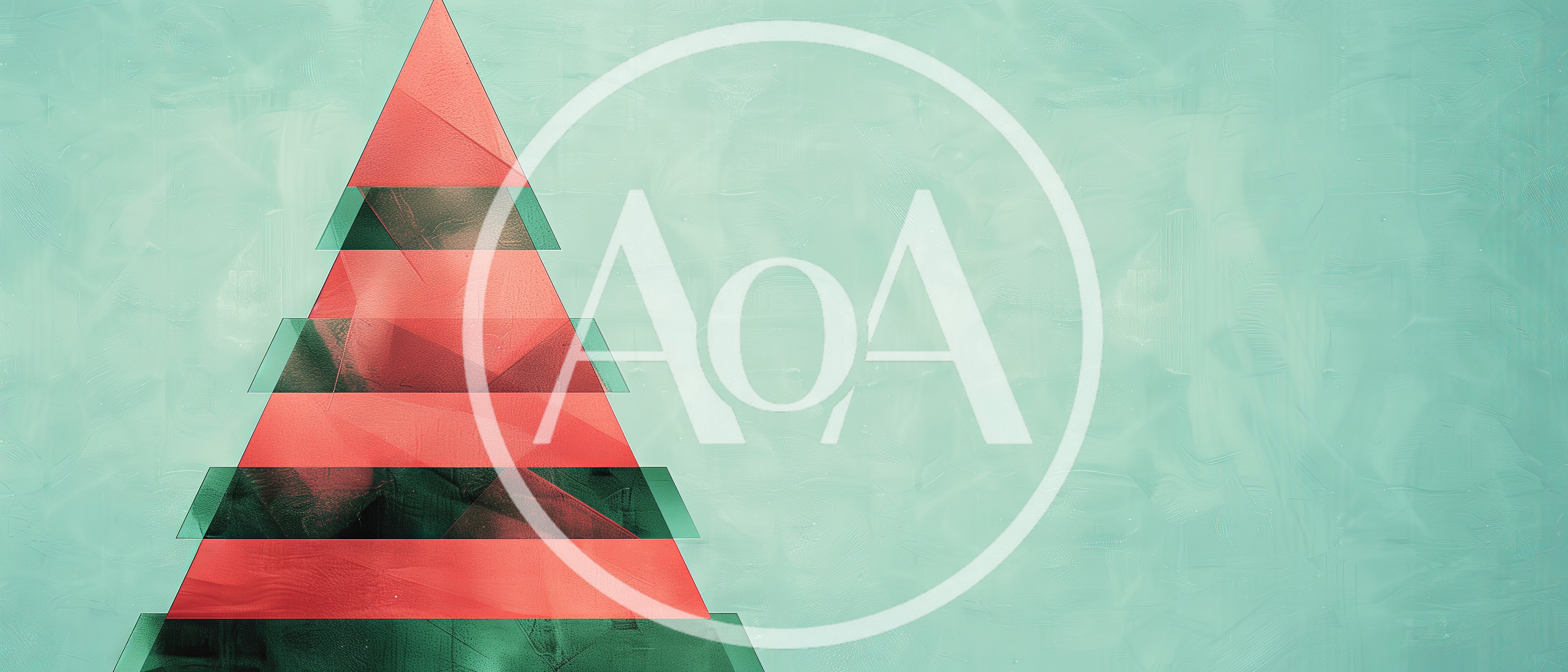 Abstract Geometric Christmas Tree Illustration