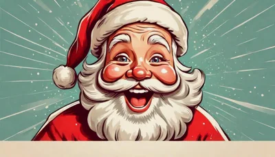 Cheerful Santa Claus Portrait With Excited Expression