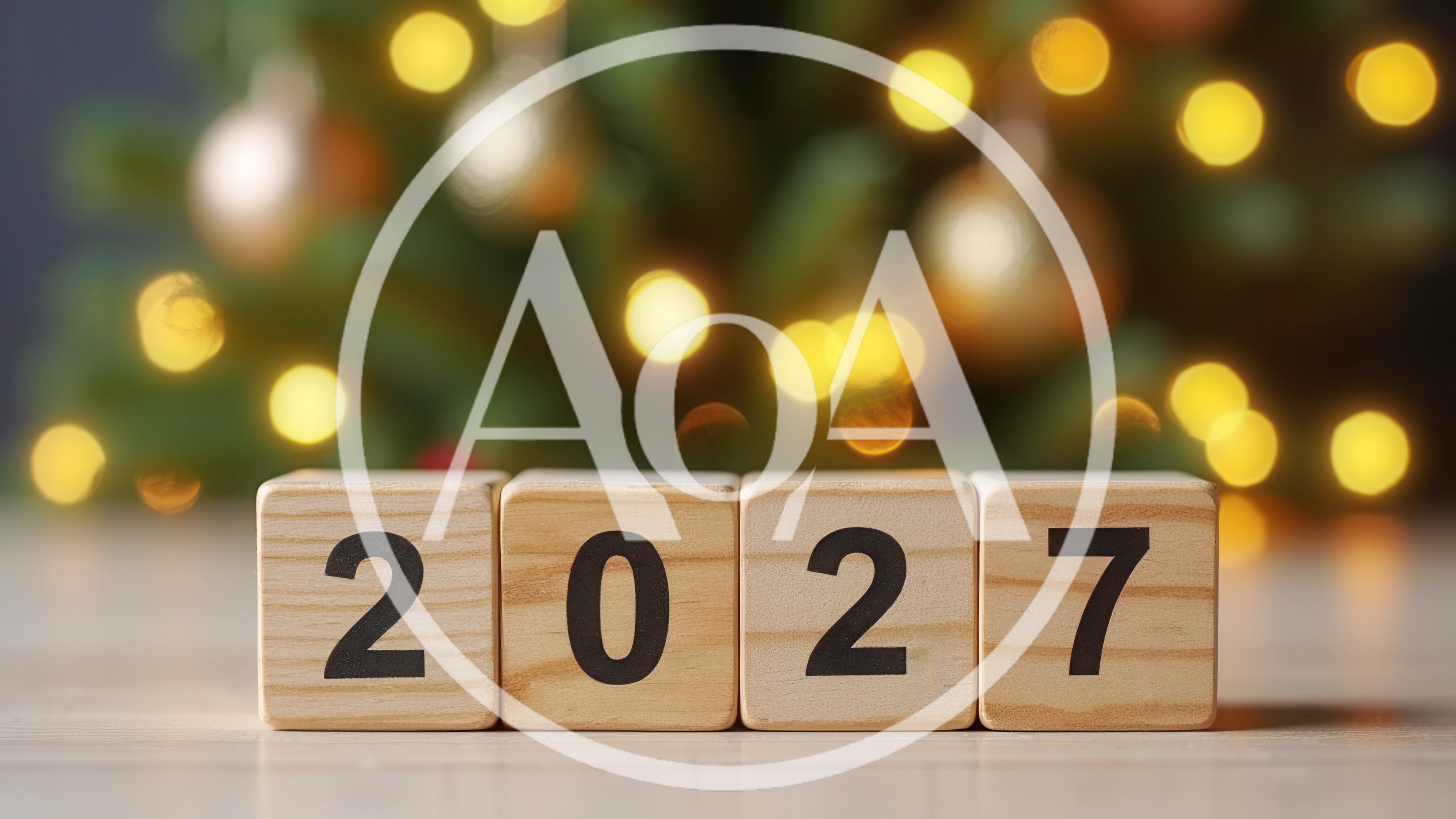 Wooden Blocks Displaying The Year 2027