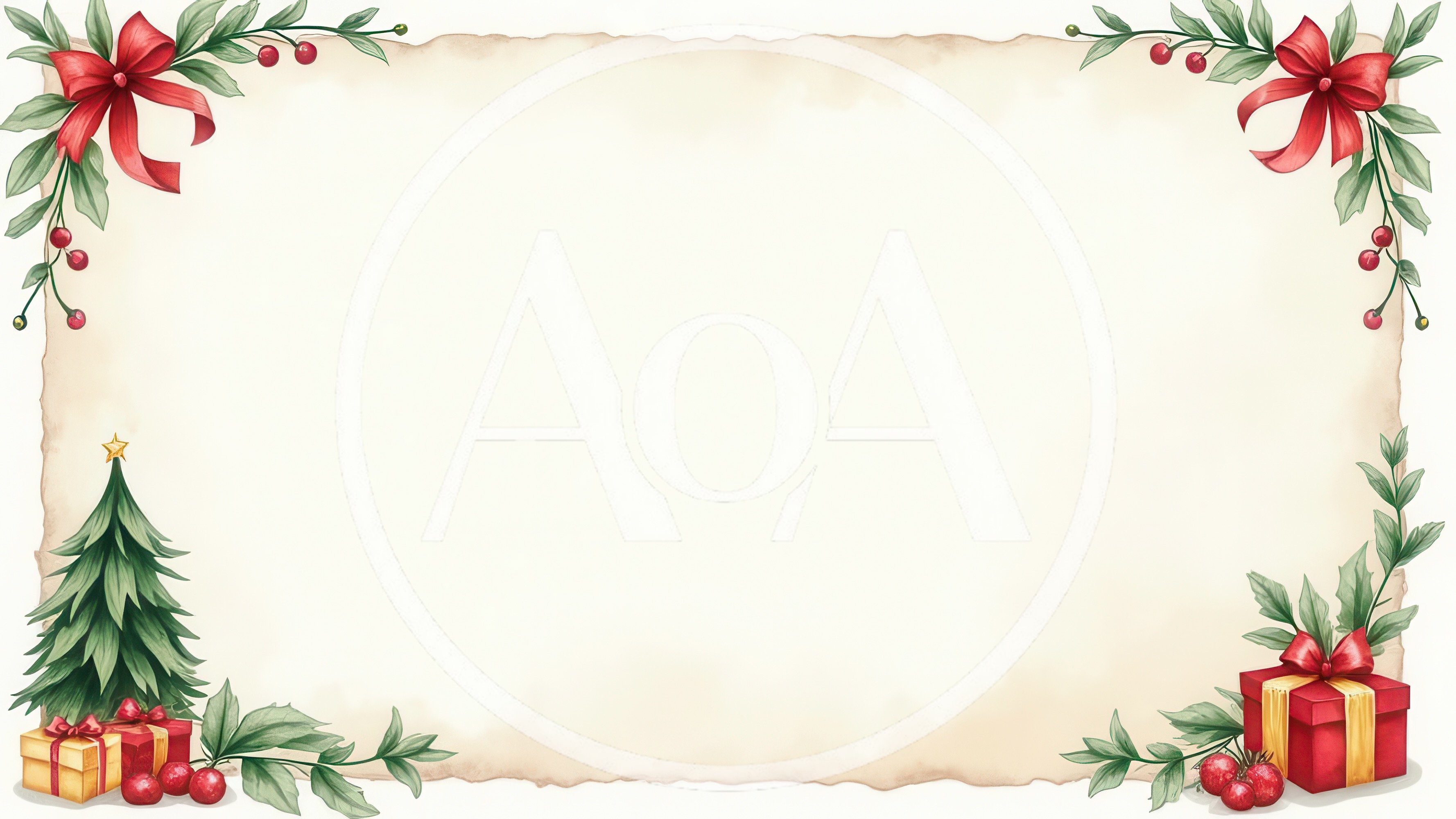Christmas Holiday Frame With Festive Decorations