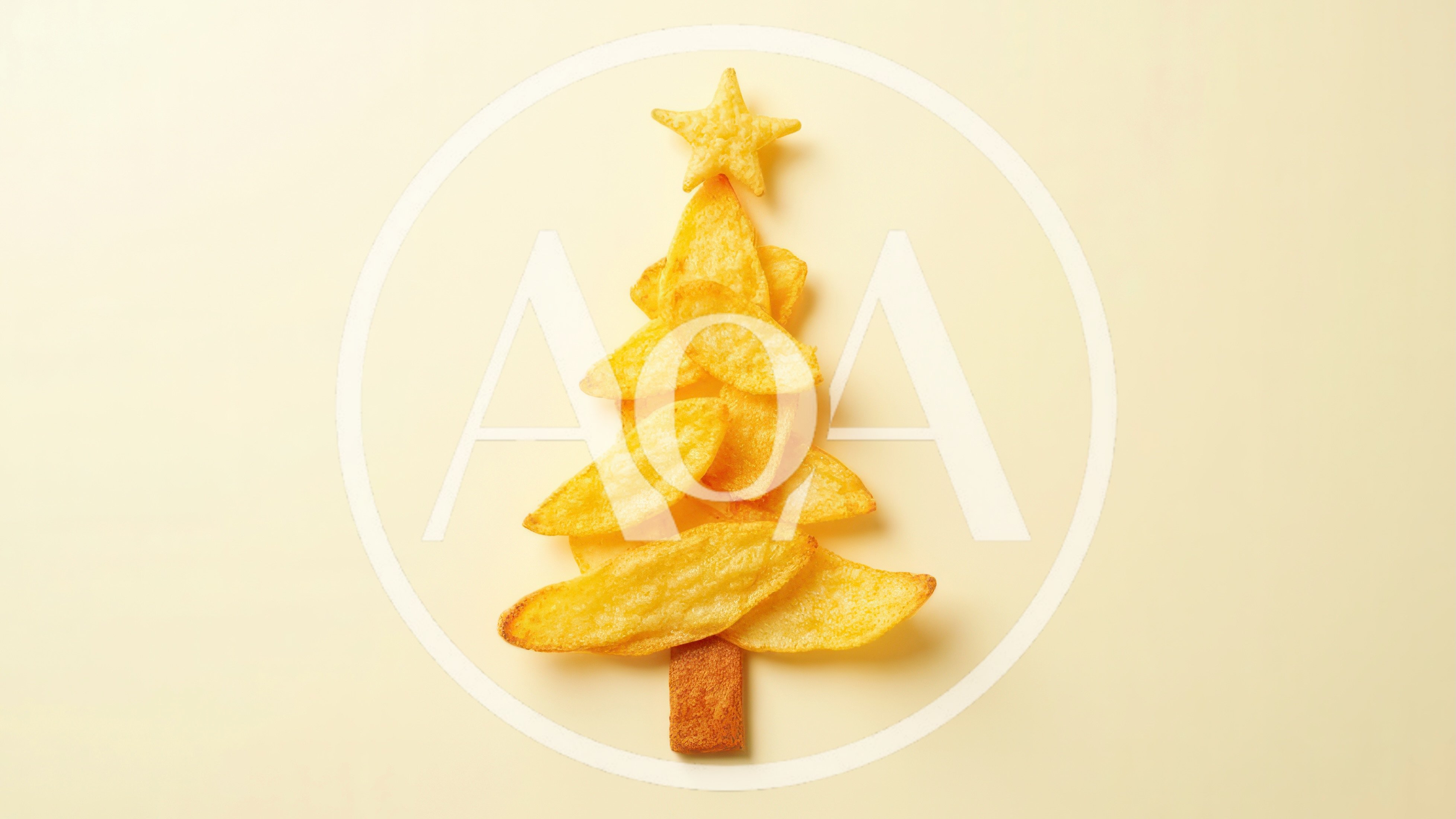 Christmas Tree Made Of Potato Wedges