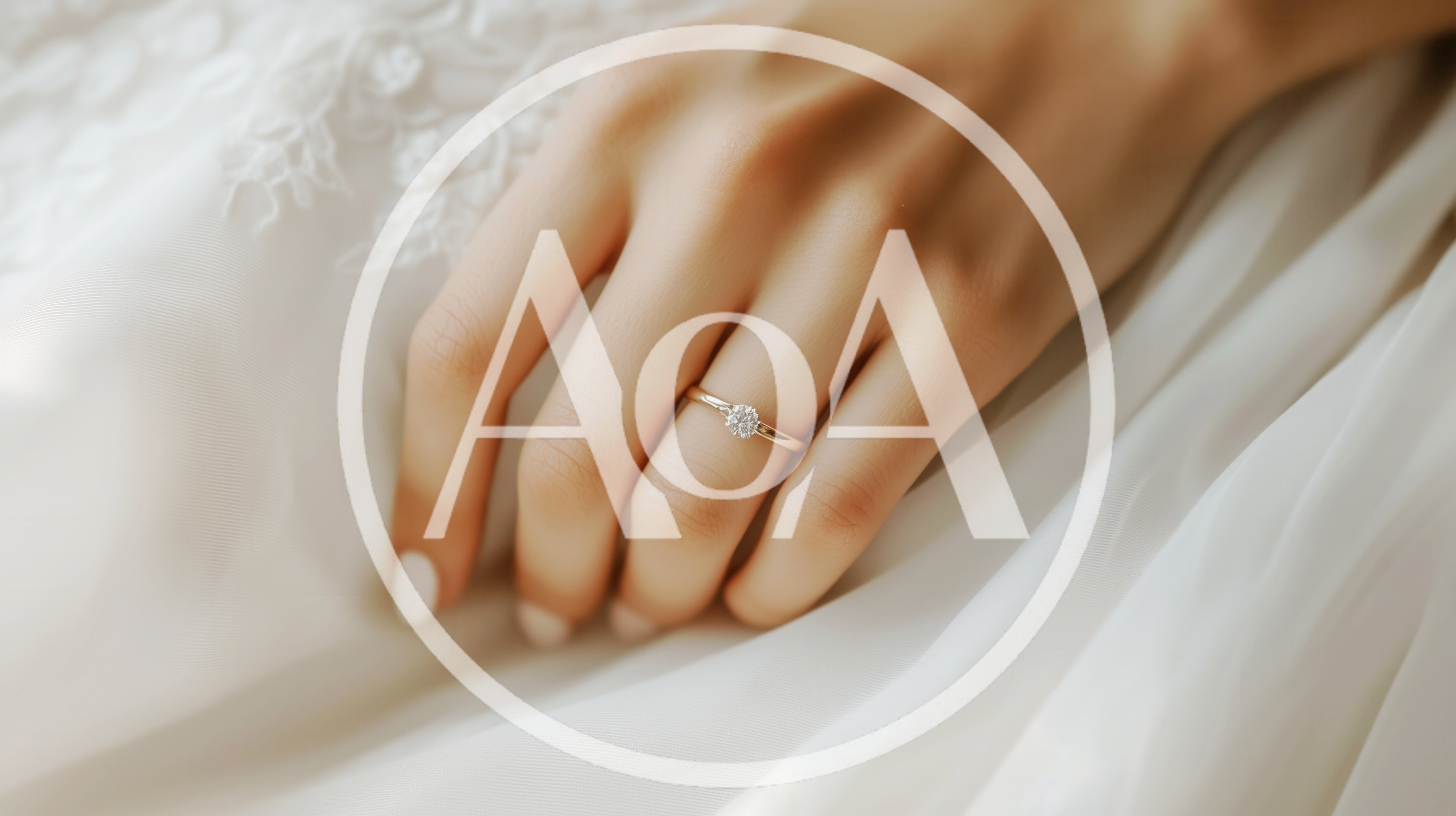 Close Up Of A Bride Wearing A Diamond Ring