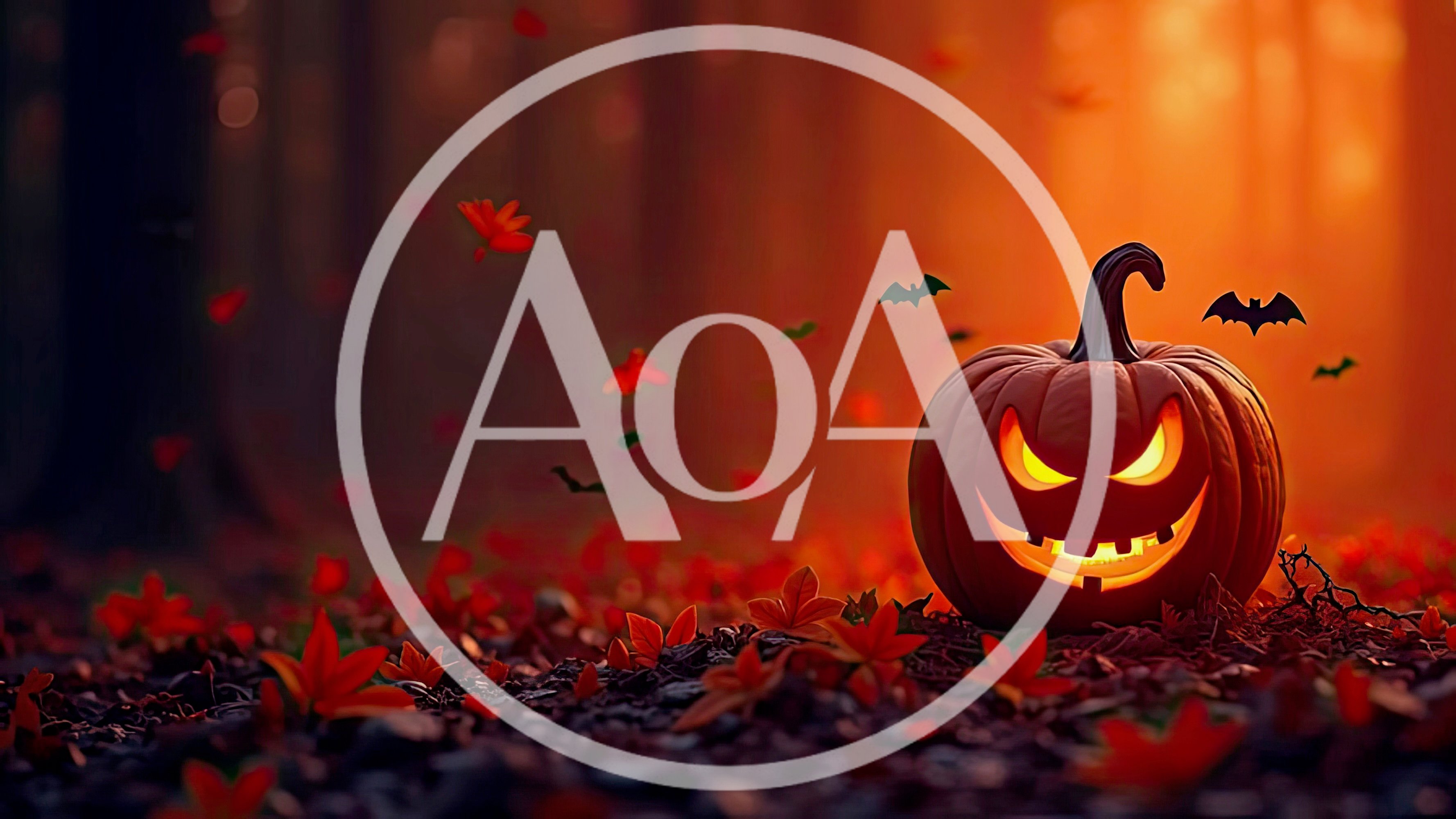 Glowing Jack O Lantern in Autumn Forest