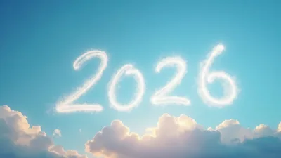 Cloud Formation Spelling Out The Year 2026