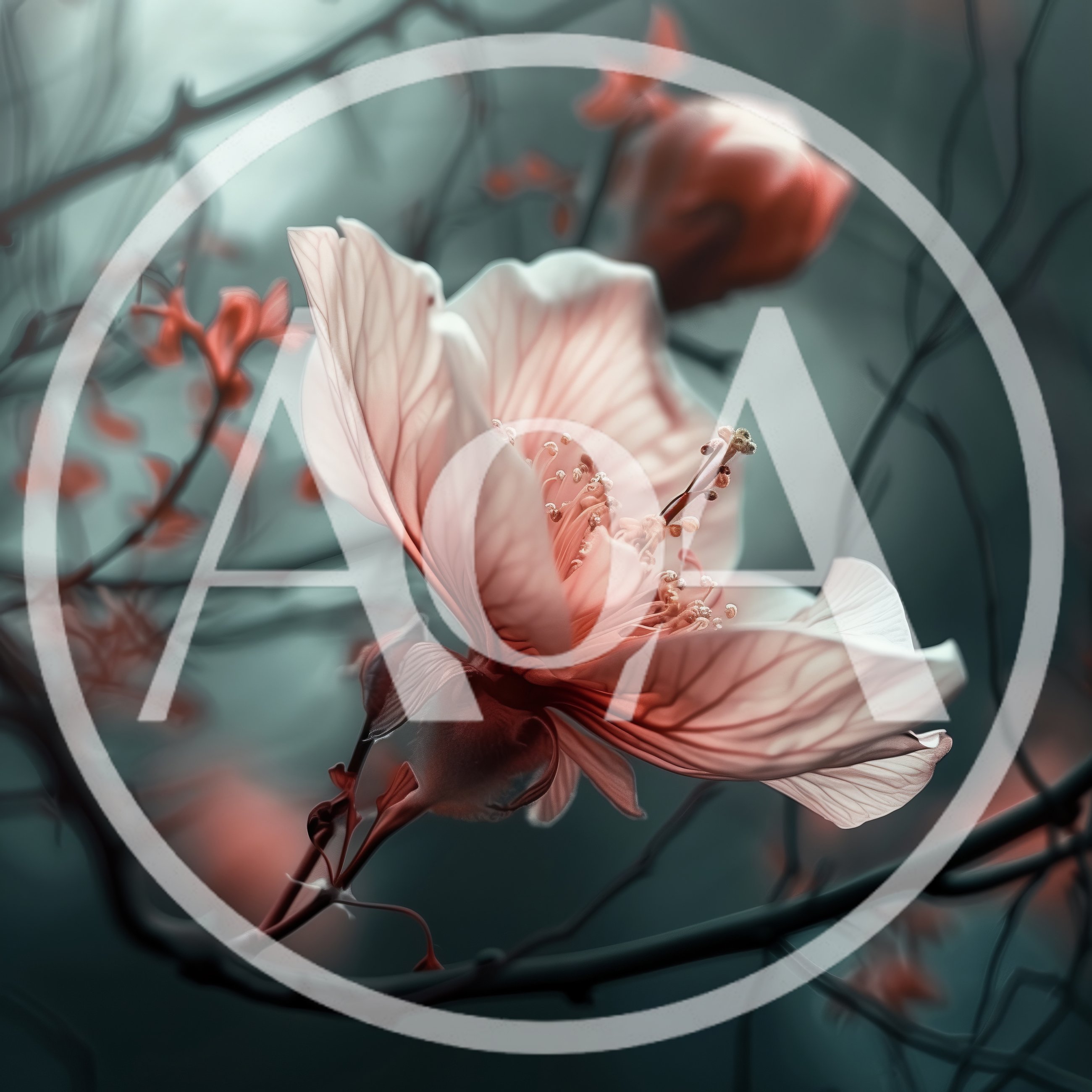 Soft Pink Flower Blooming on a Branch