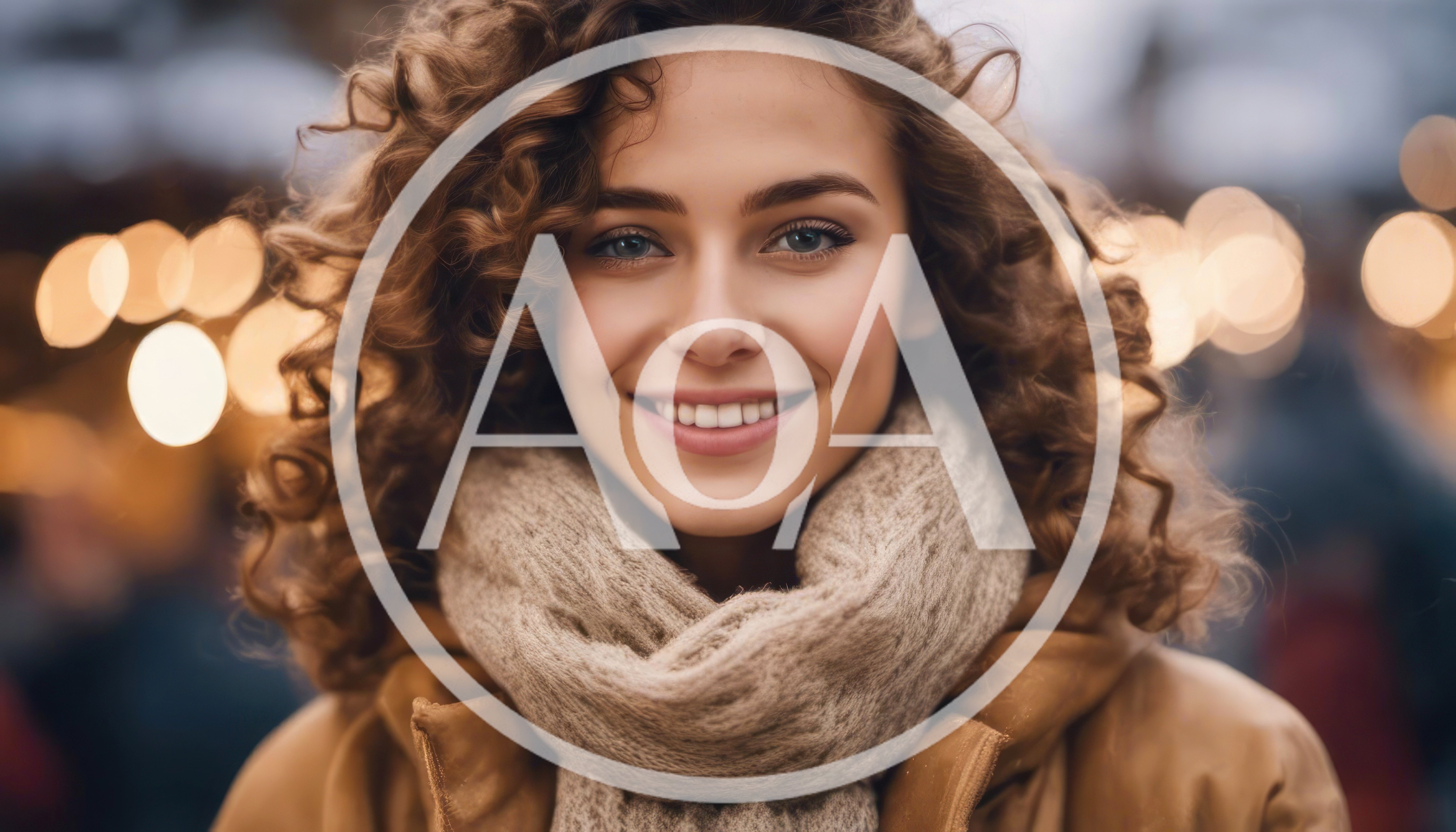 Portrait Of A Smiling Young Woman With Curly Hair