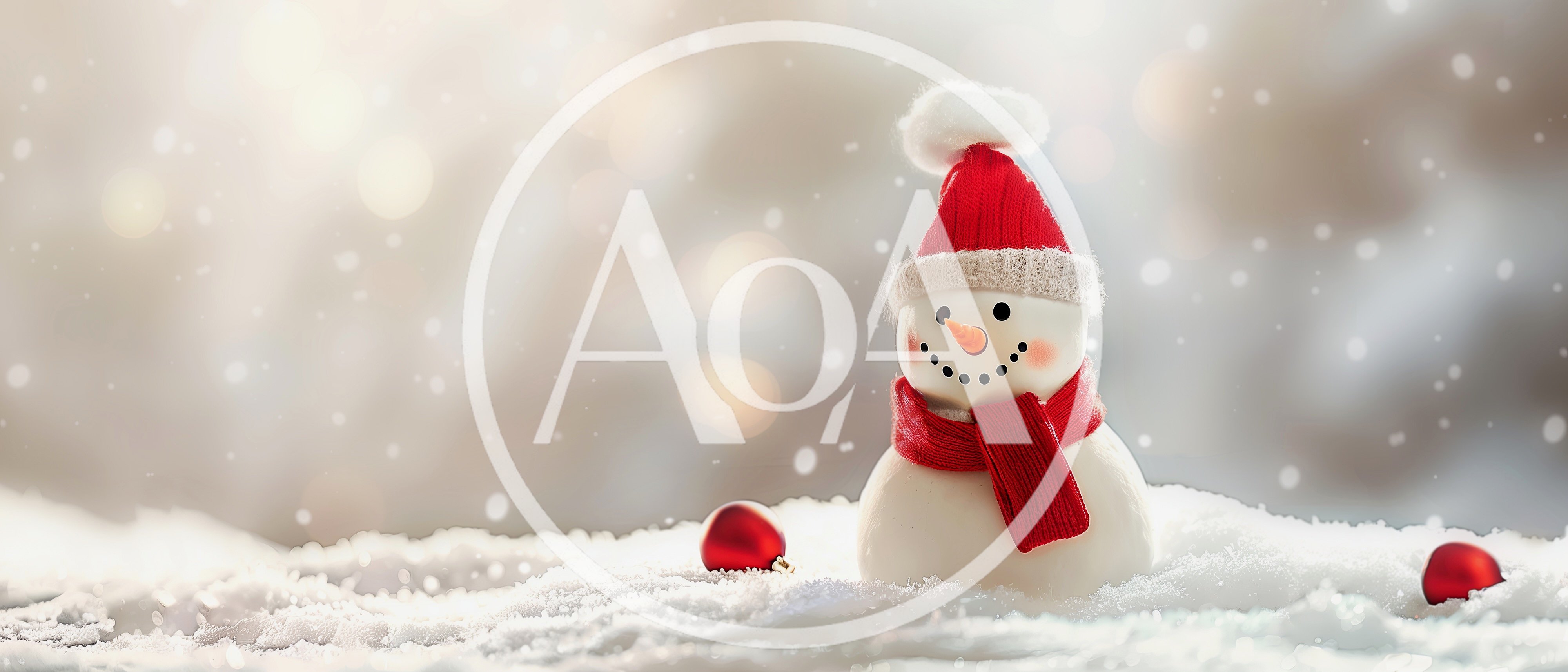 Small Snowman Figurine With Red Scarf And Hat