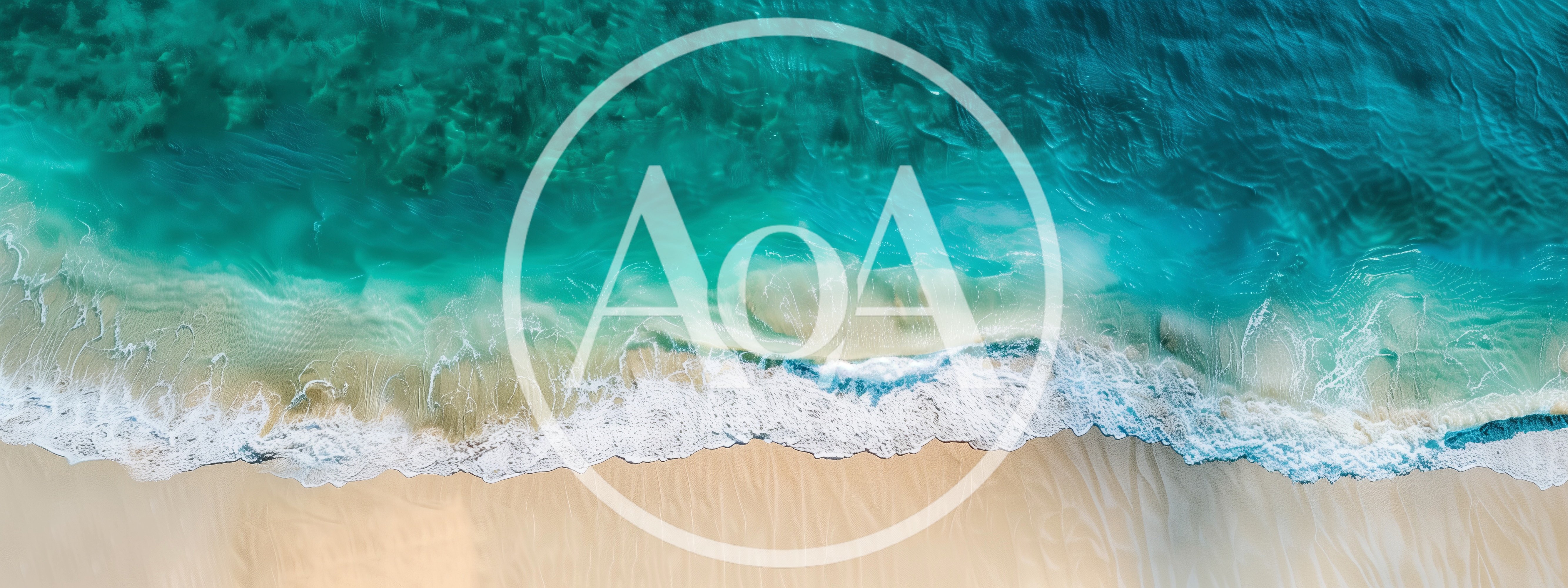 Aerial View Of Tropical Beach With Turquoise Waves