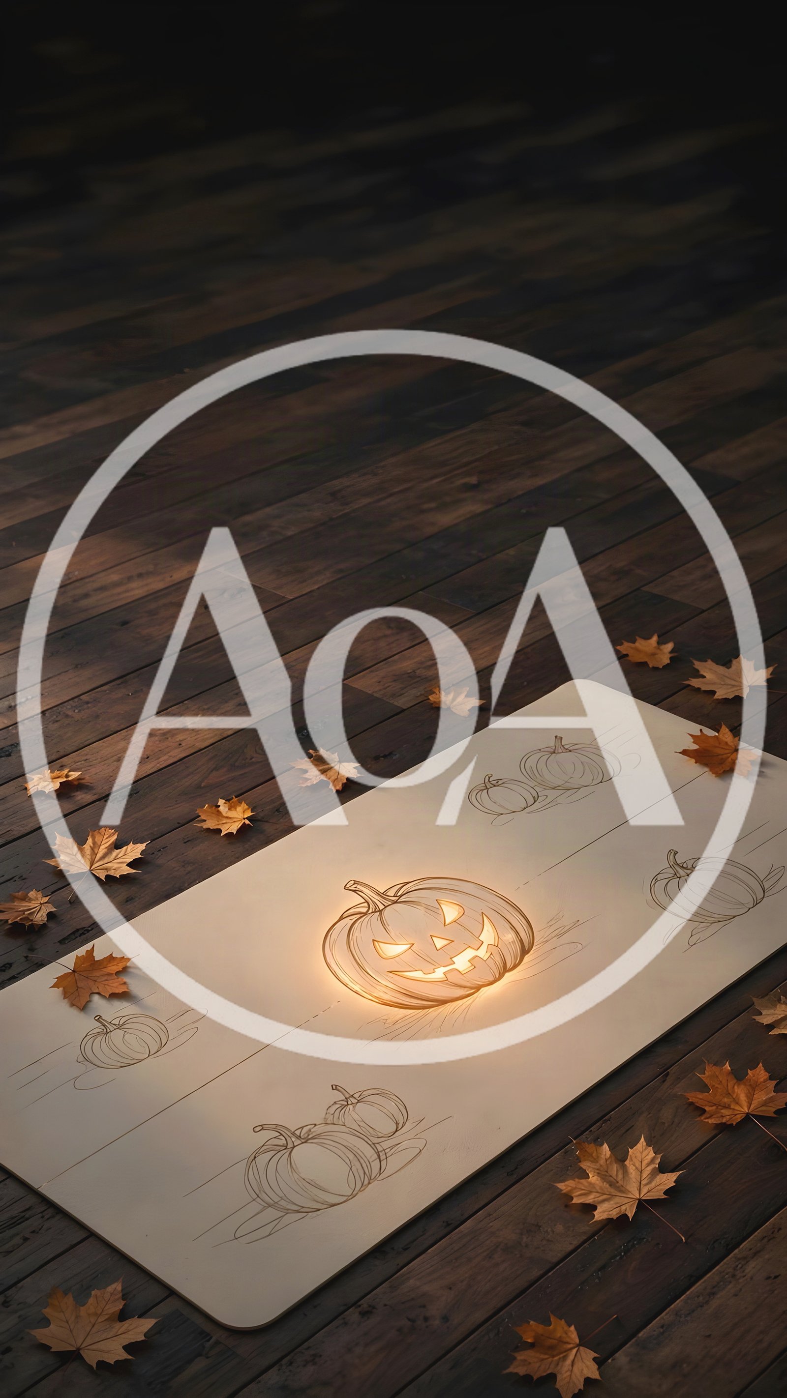 Happy halloween yoga mat background with pumpkin design and copy