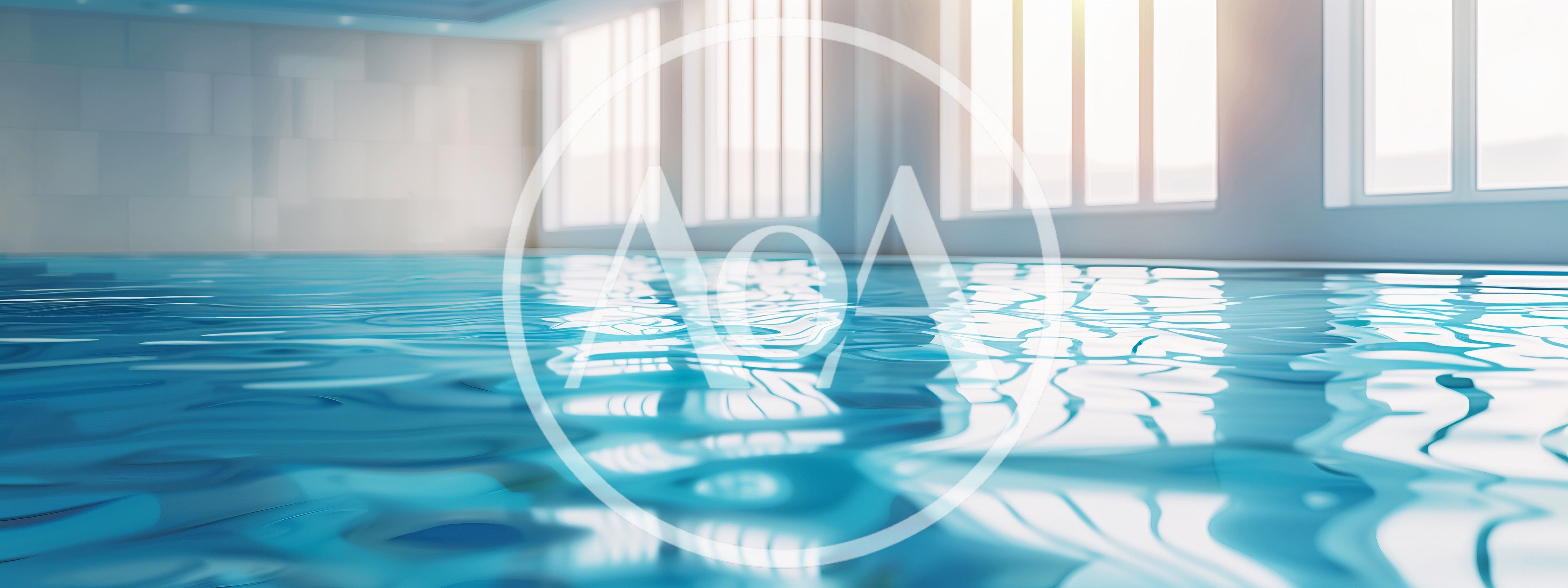 Calm Water Surface In A Bright Indoor Swimming Pool