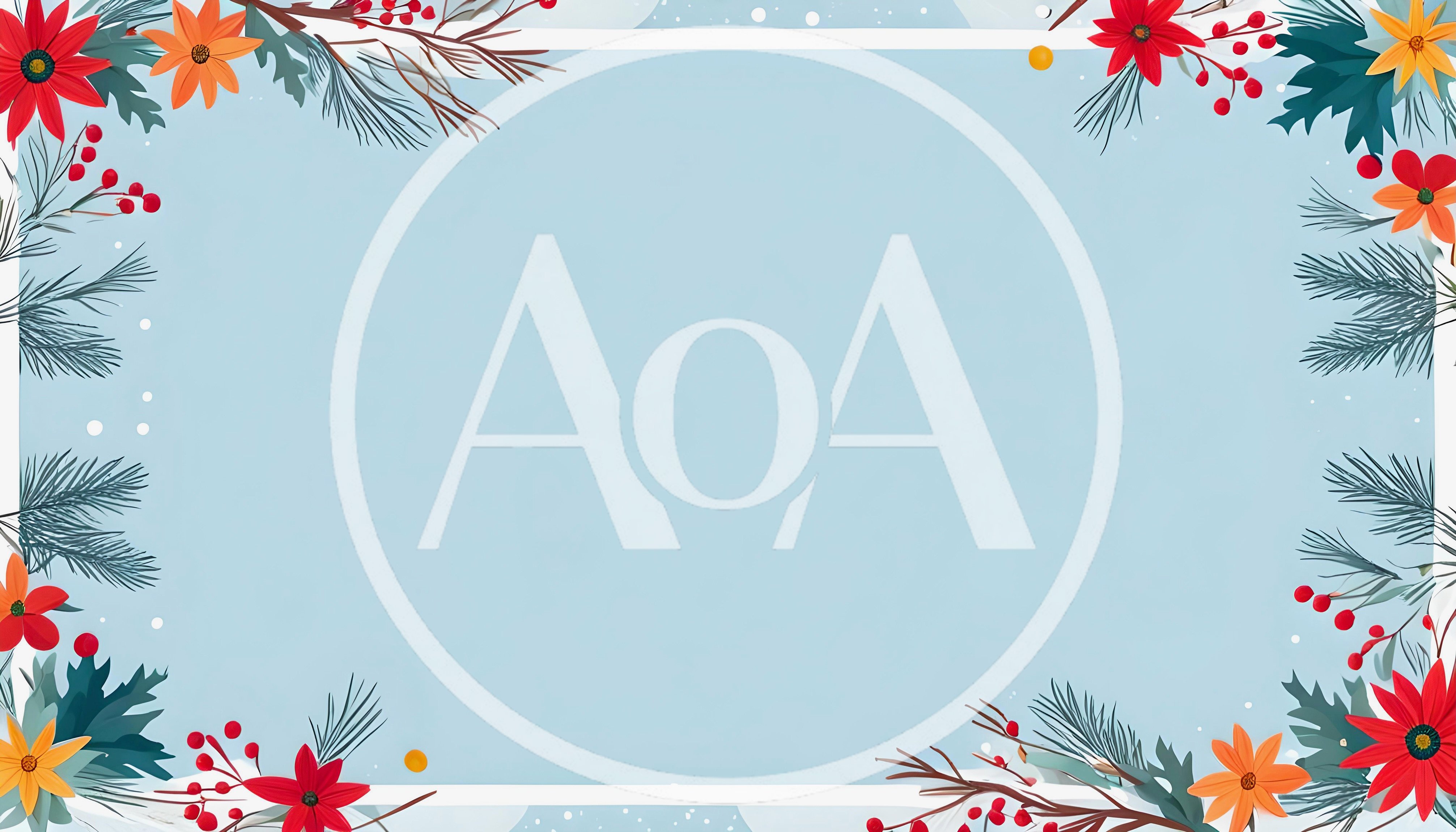 Christmas Holiday Frame With Poinsettias And Pine Branches