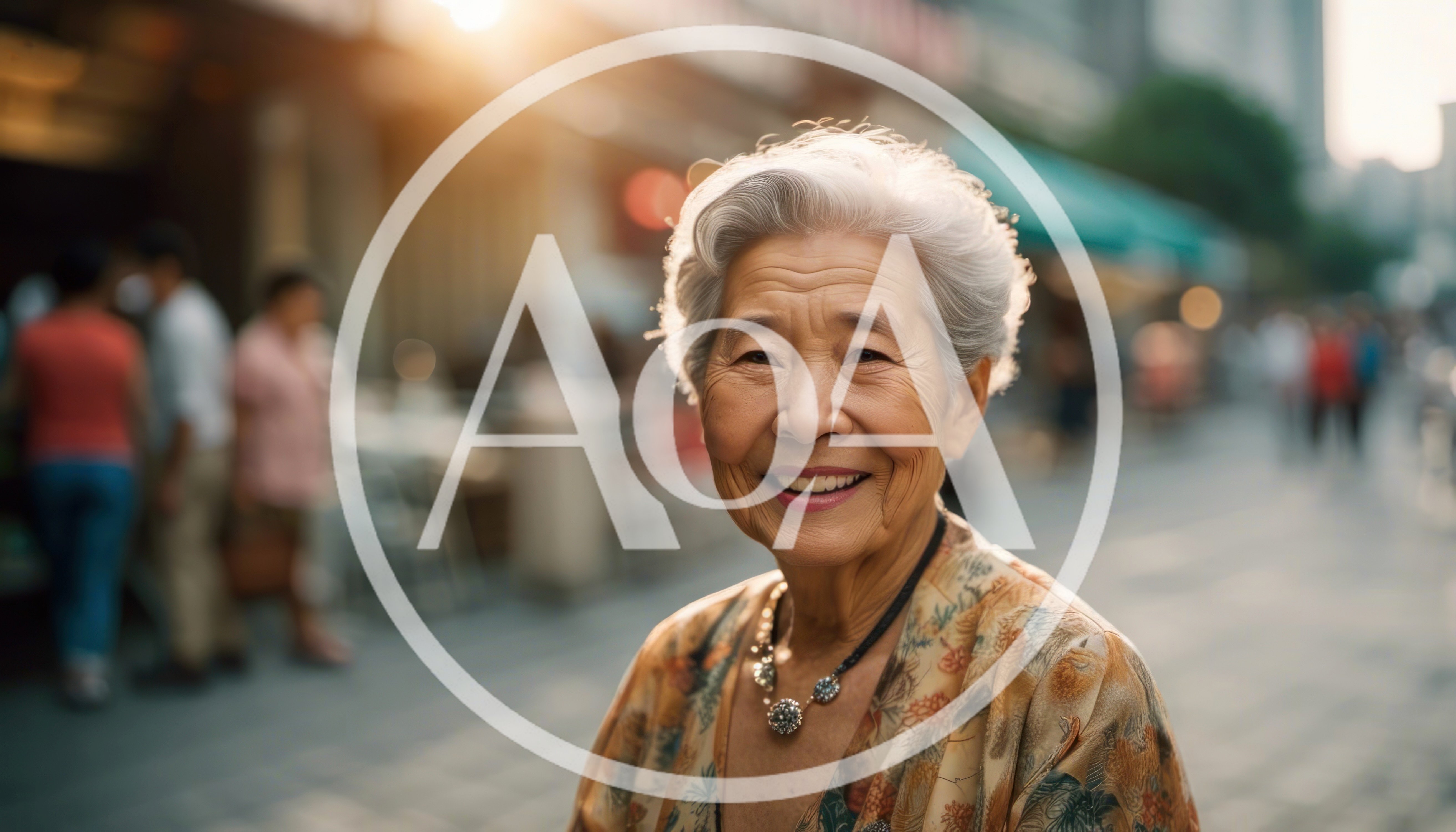 Portrait Of A Smiling Elderly Asian Woman