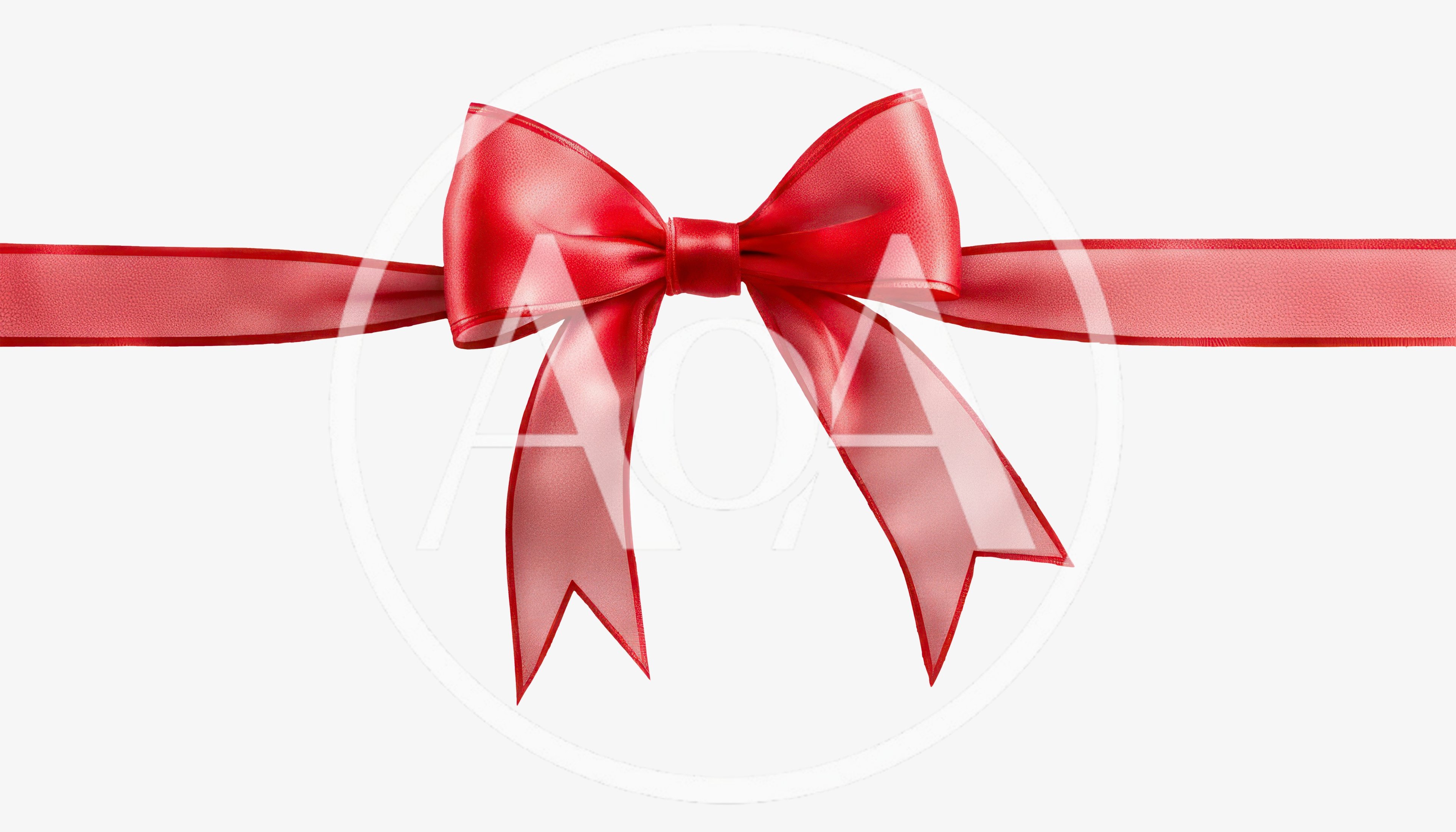 Red Satin Ribbon Bow Isolated On White Background