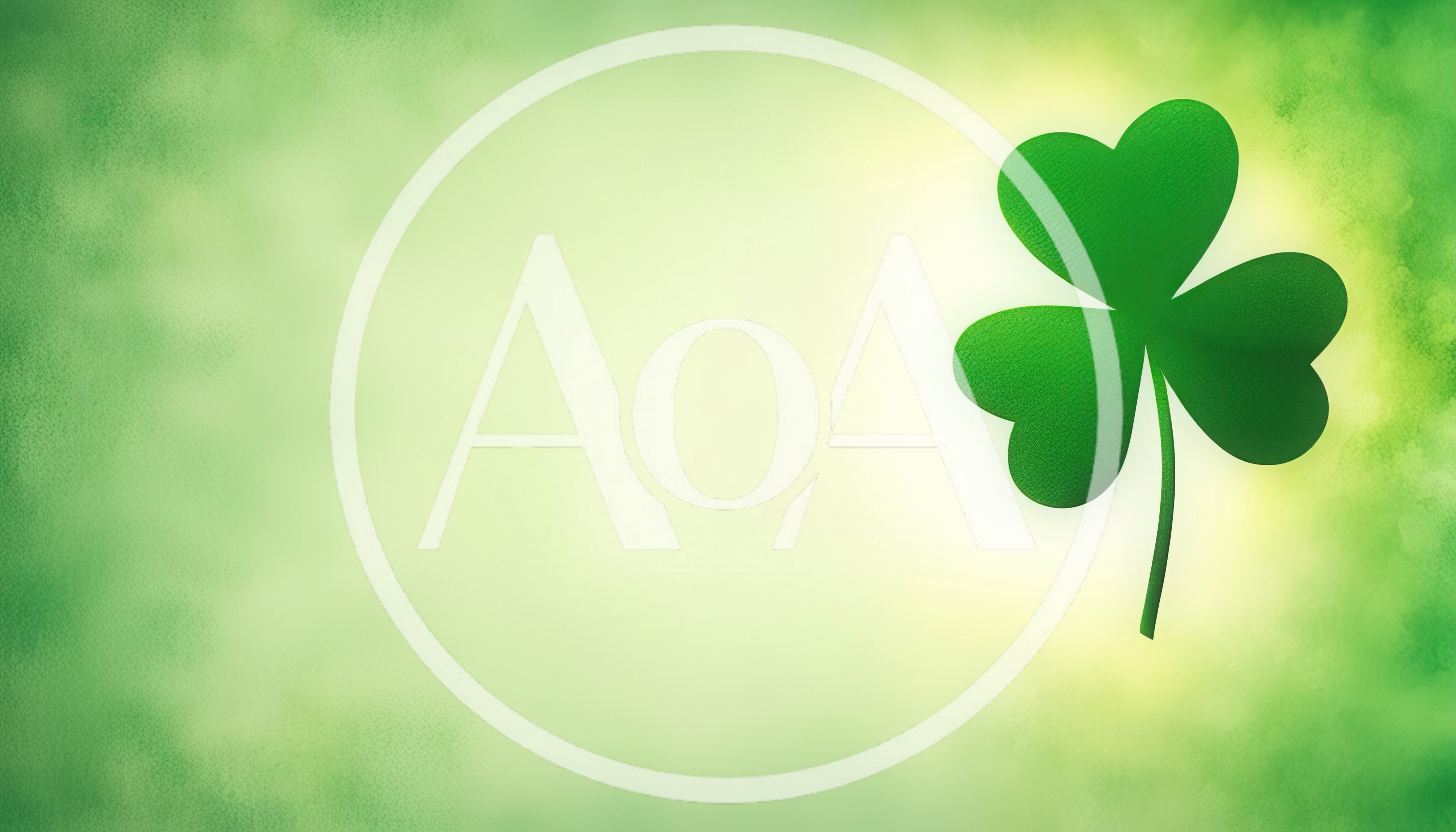Single Green Shamrock Leaf on Soft Gradient Background