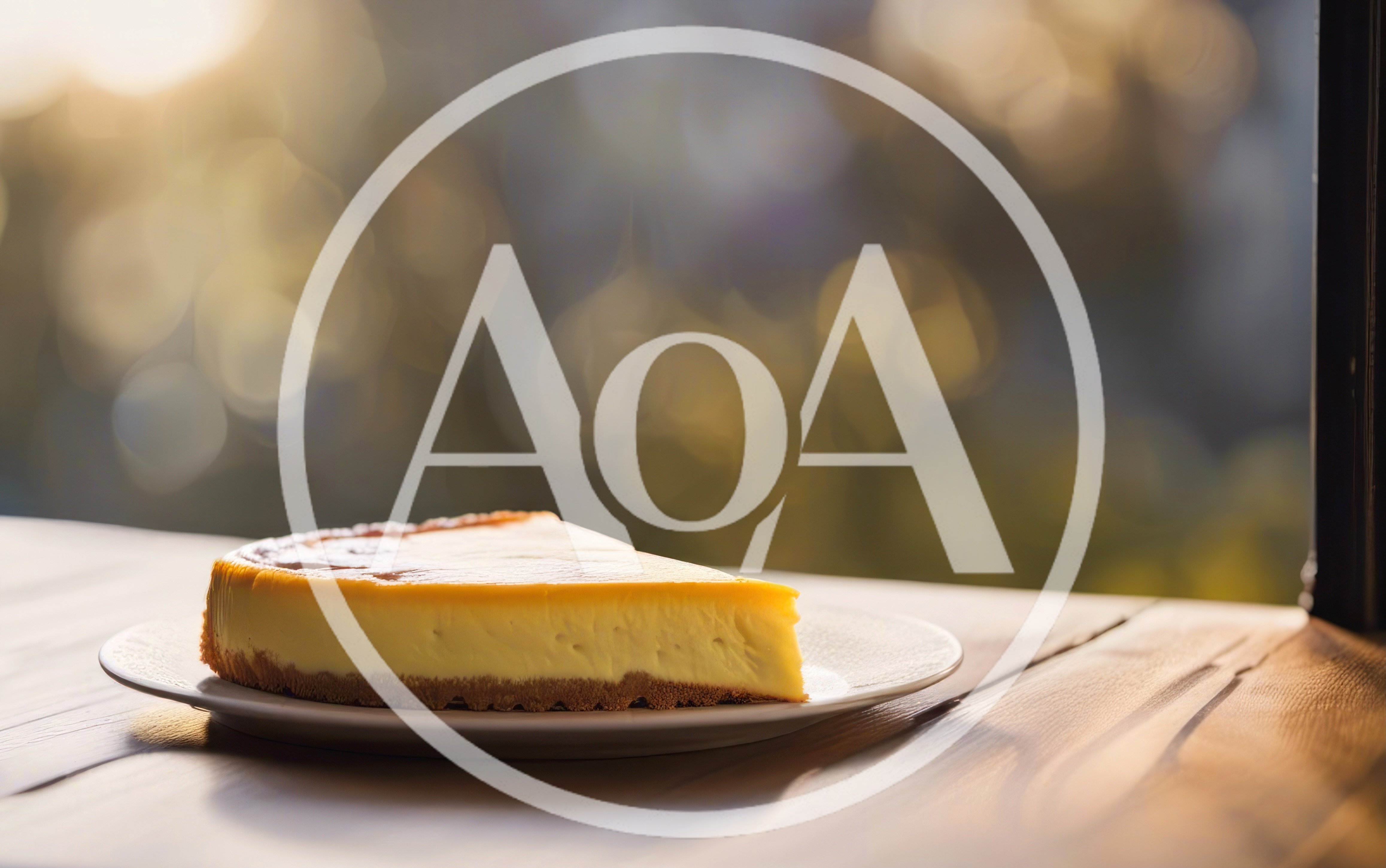 Single Slice Of Cheesecake On A Plate