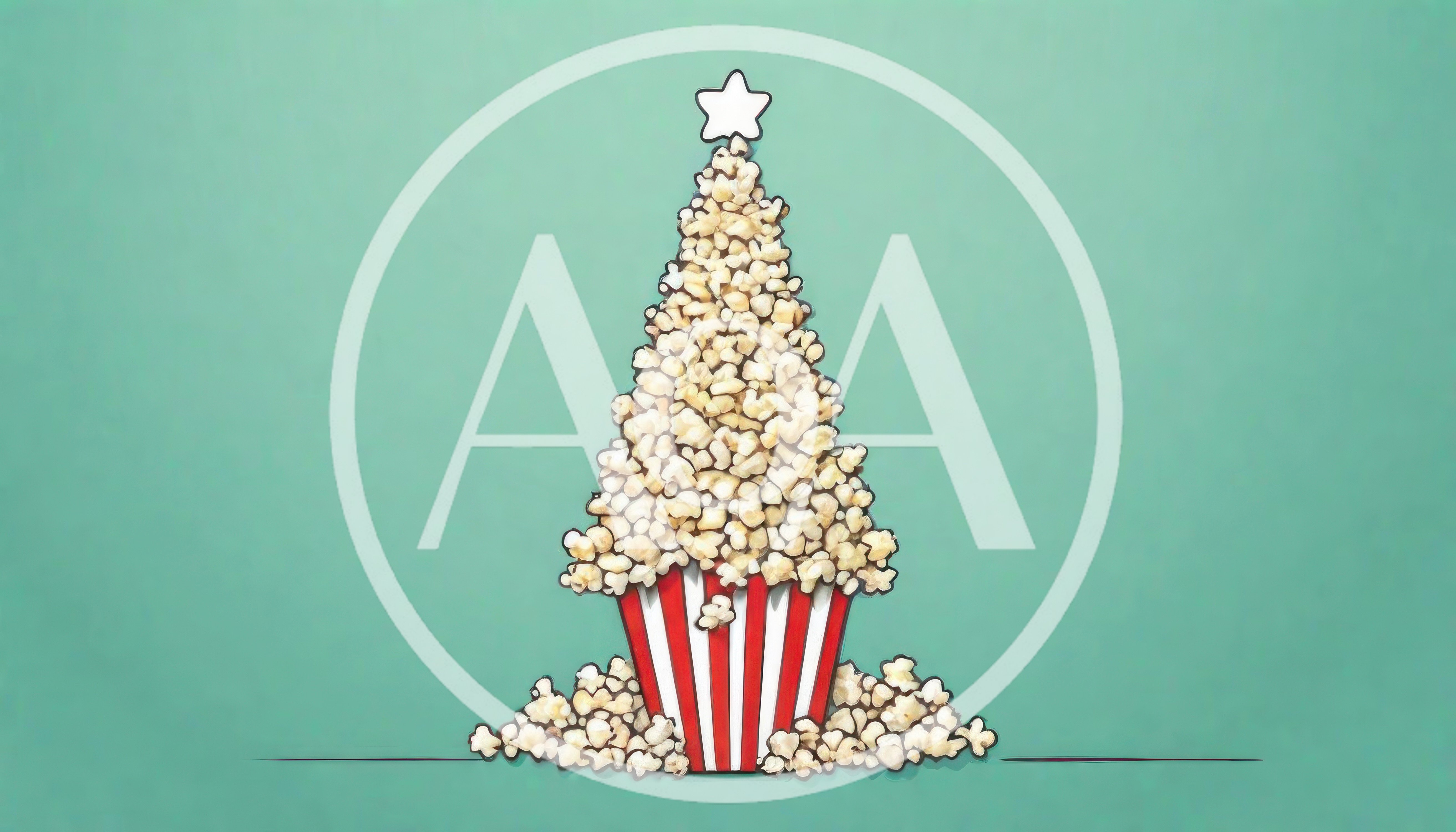 Popcorn Christmas Tree In A Striped Bucket