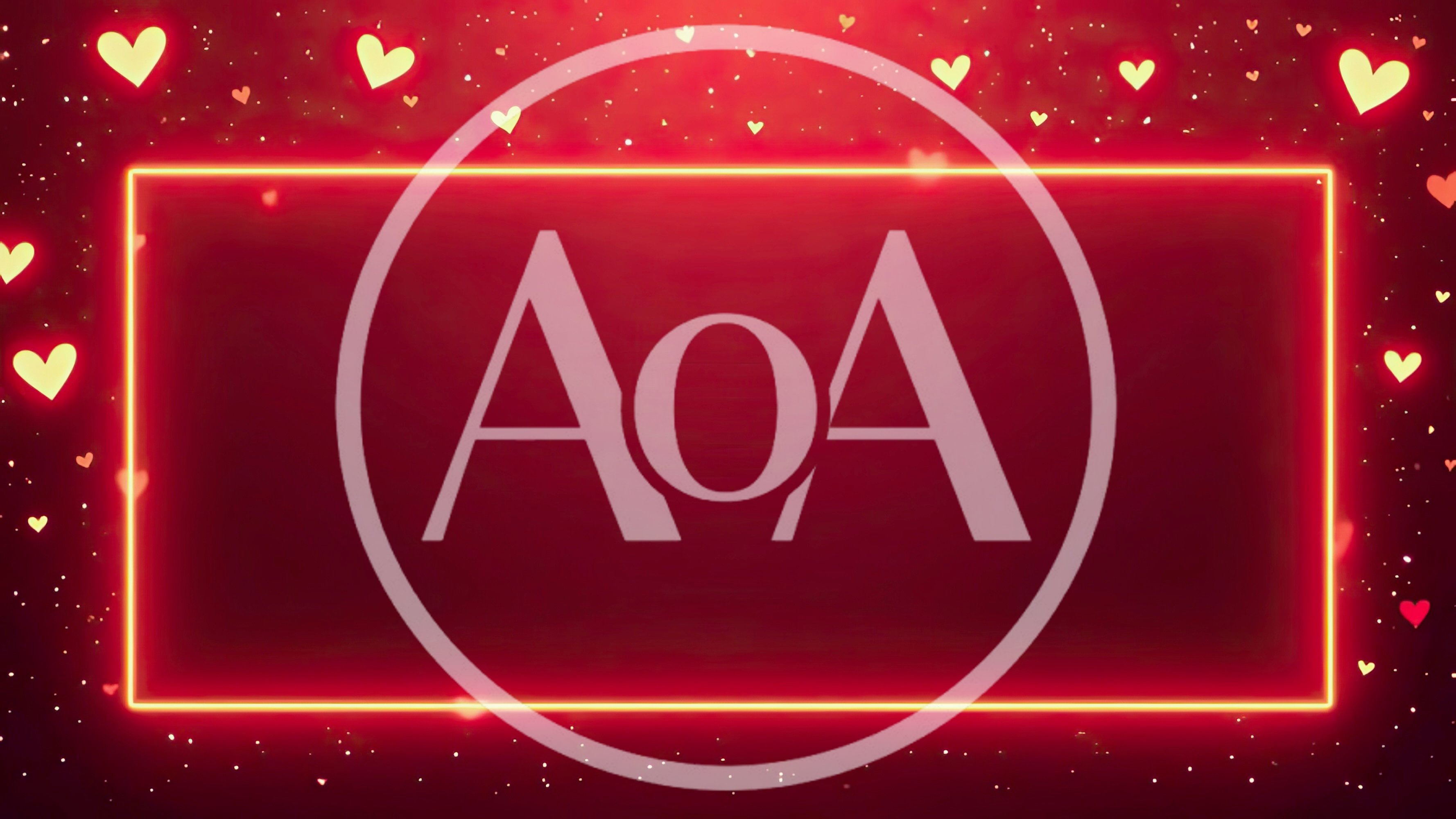 Glowing Neon Heart Frame Background
