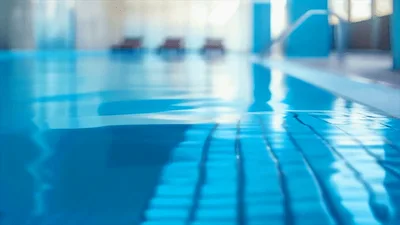 Calm Water Surface In An Indoor Swimming Pool
