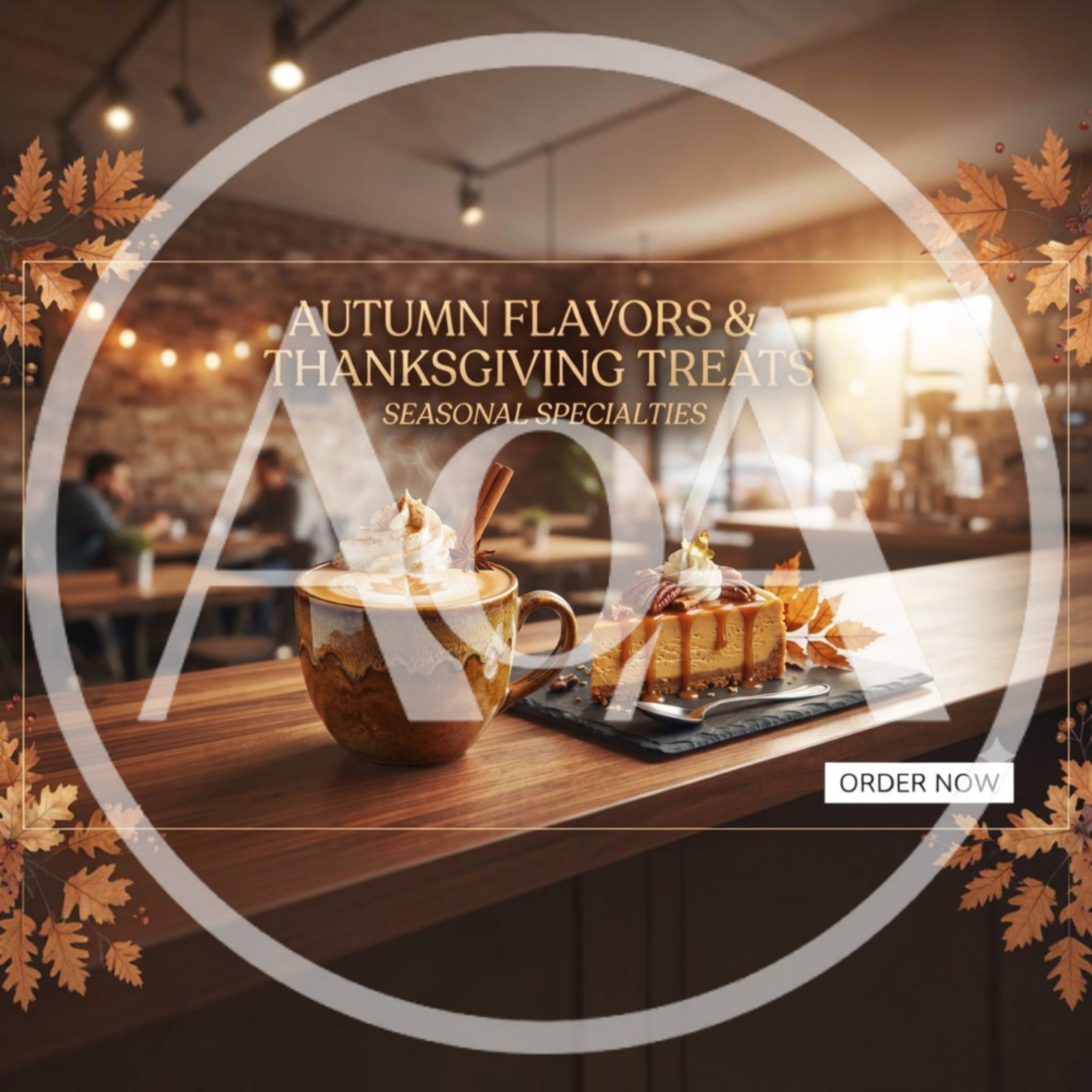 Autumn Coffee and Pumpkin Cheesecake Seasonal Promotion