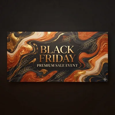 Black Friday Premium Sale Event Marble Background
