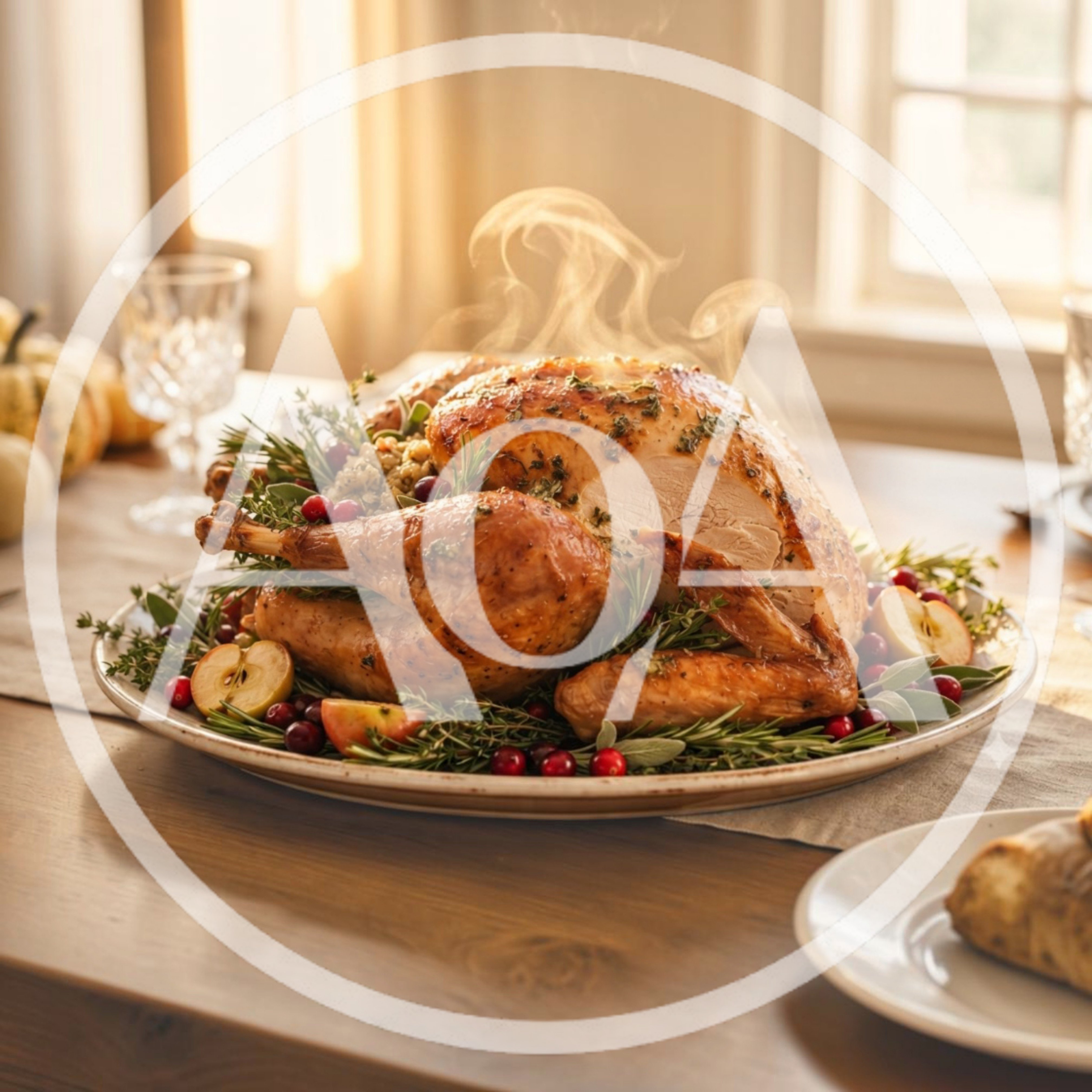 Roasted Thanksgiving Turkey With Herbs And Cranberries