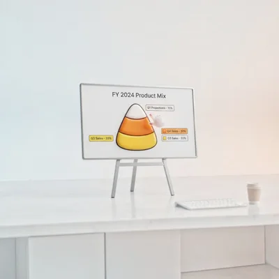 Candy Corn Chart Presentation on Easel