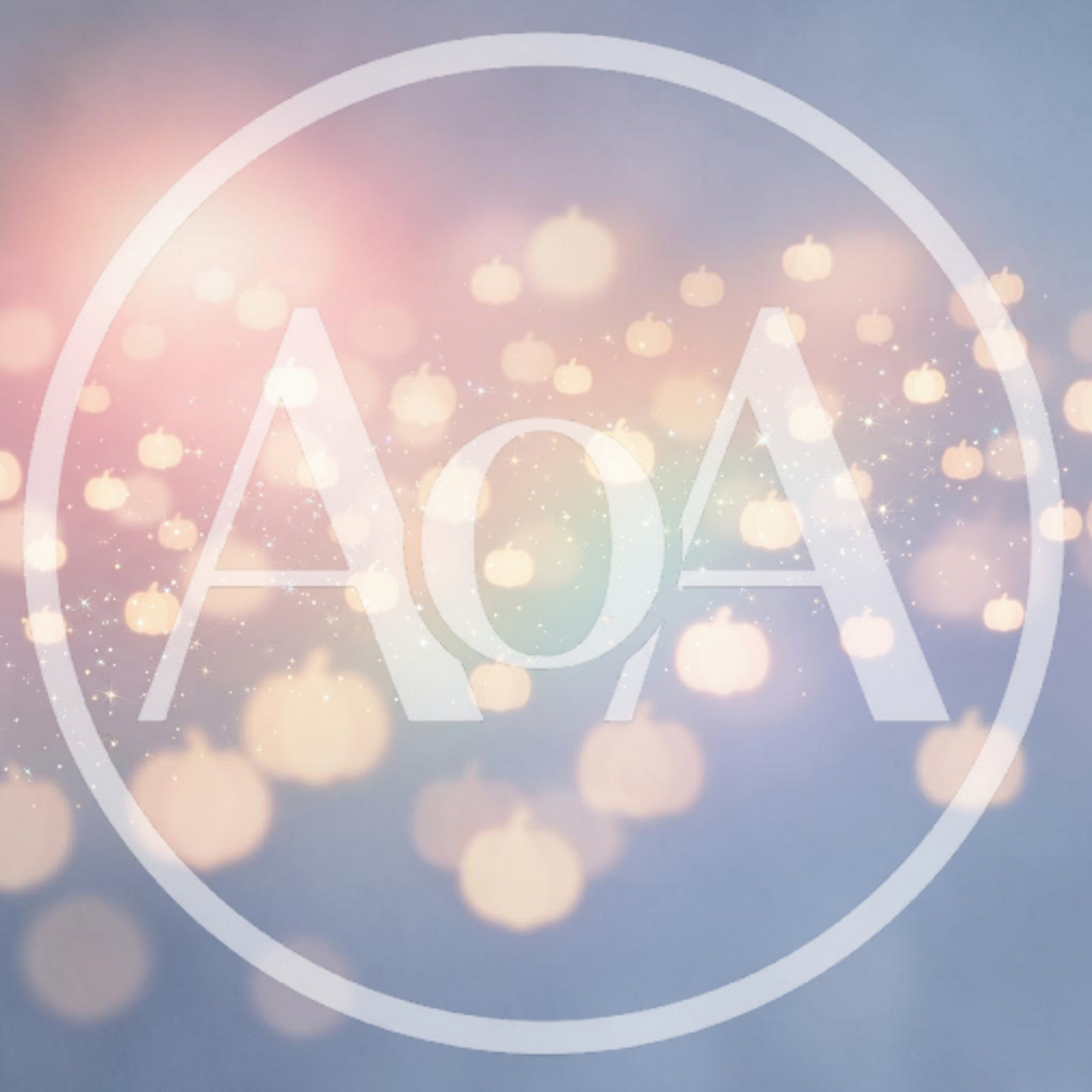 Abstract Pumpkin Bokeh Background With Sparkling Stars