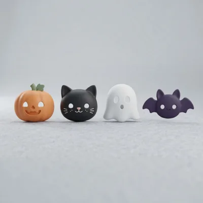 Cute Halloween Character Icons Set